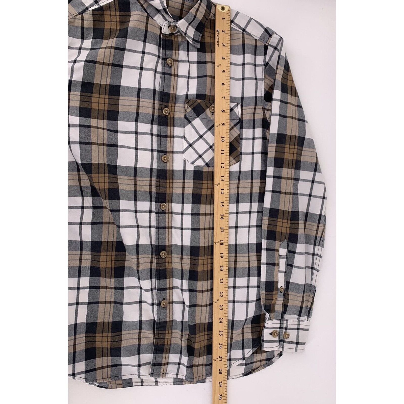 The North Face The North Face Brown Plaid Long Sleeve Shirt With Pocket S Size US S / EU 44-46 / 1 - 10 Thumbnail