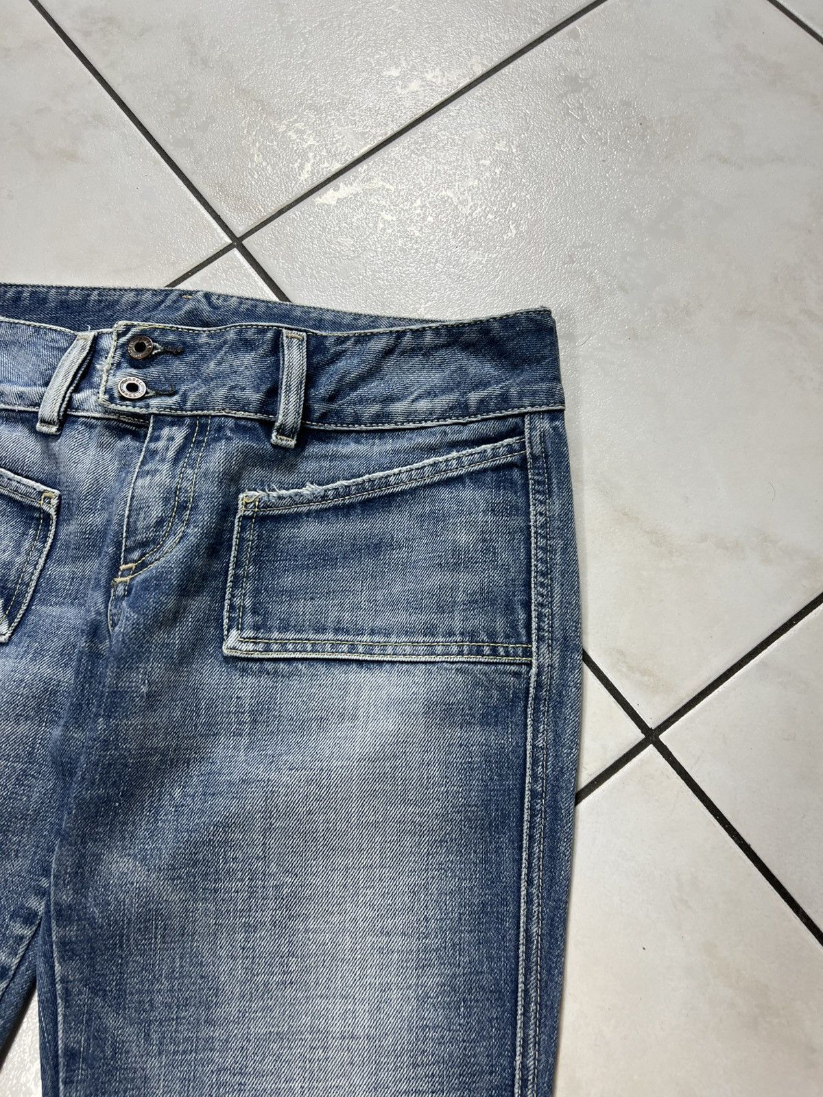 Diesel Vintage 90s Diesel y2k bootcut distressed denim jeans flared Size 29" - 6 Thumbnail