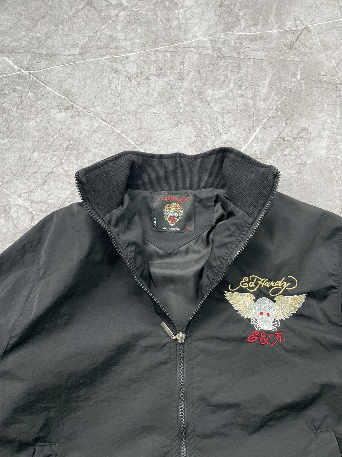 Ed Hardy × Vintage Vintage Edhardy avant garde punk bomber jacket MA1 y2k Size US M / EU 48-50 / 2 - 10 Thumbnail