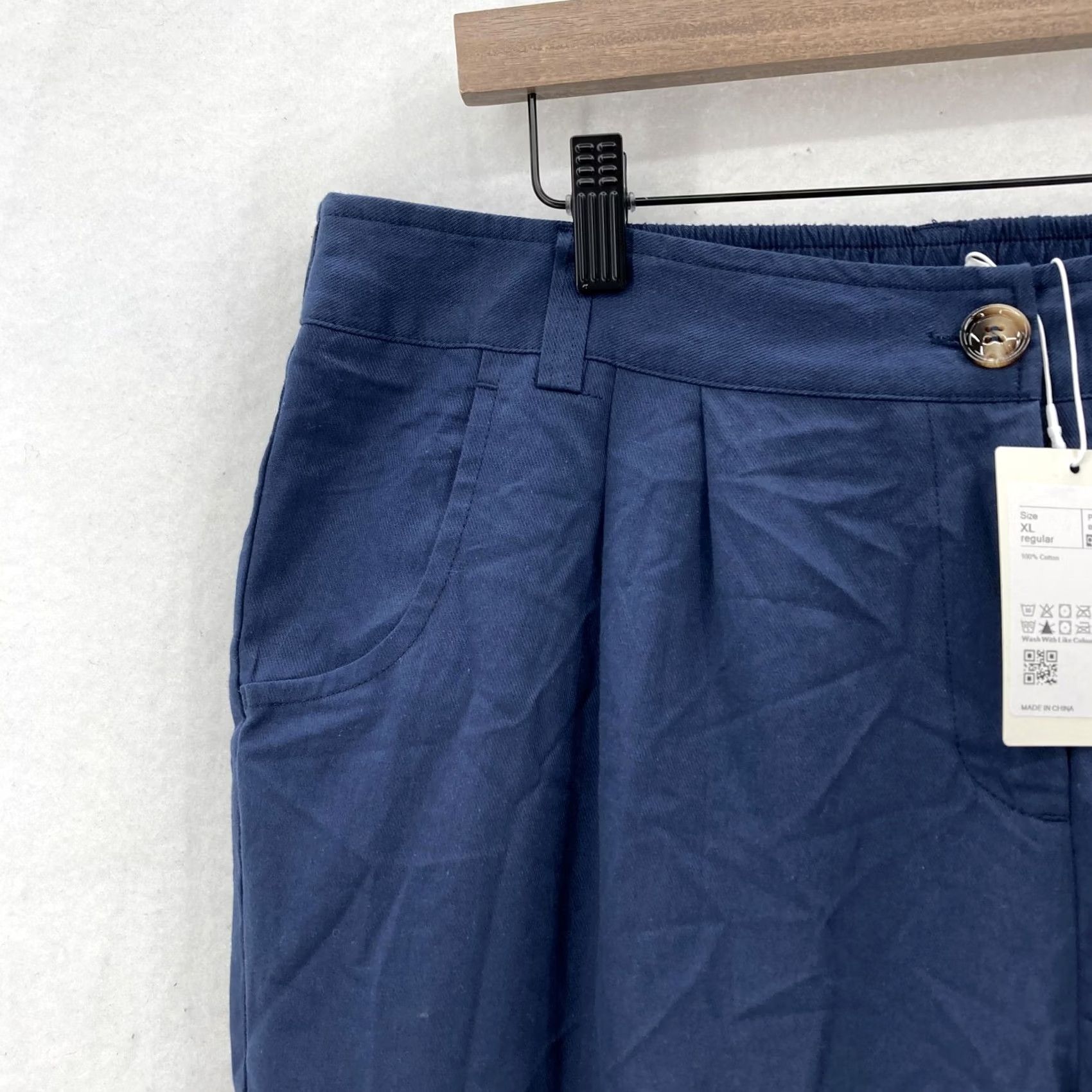 Vintage Halara Pants Womens XL Blue Jogger Elastic Waist Pockets Cuffed Ankle Pleated Size 40" / US 18 - 3 Thumbnail