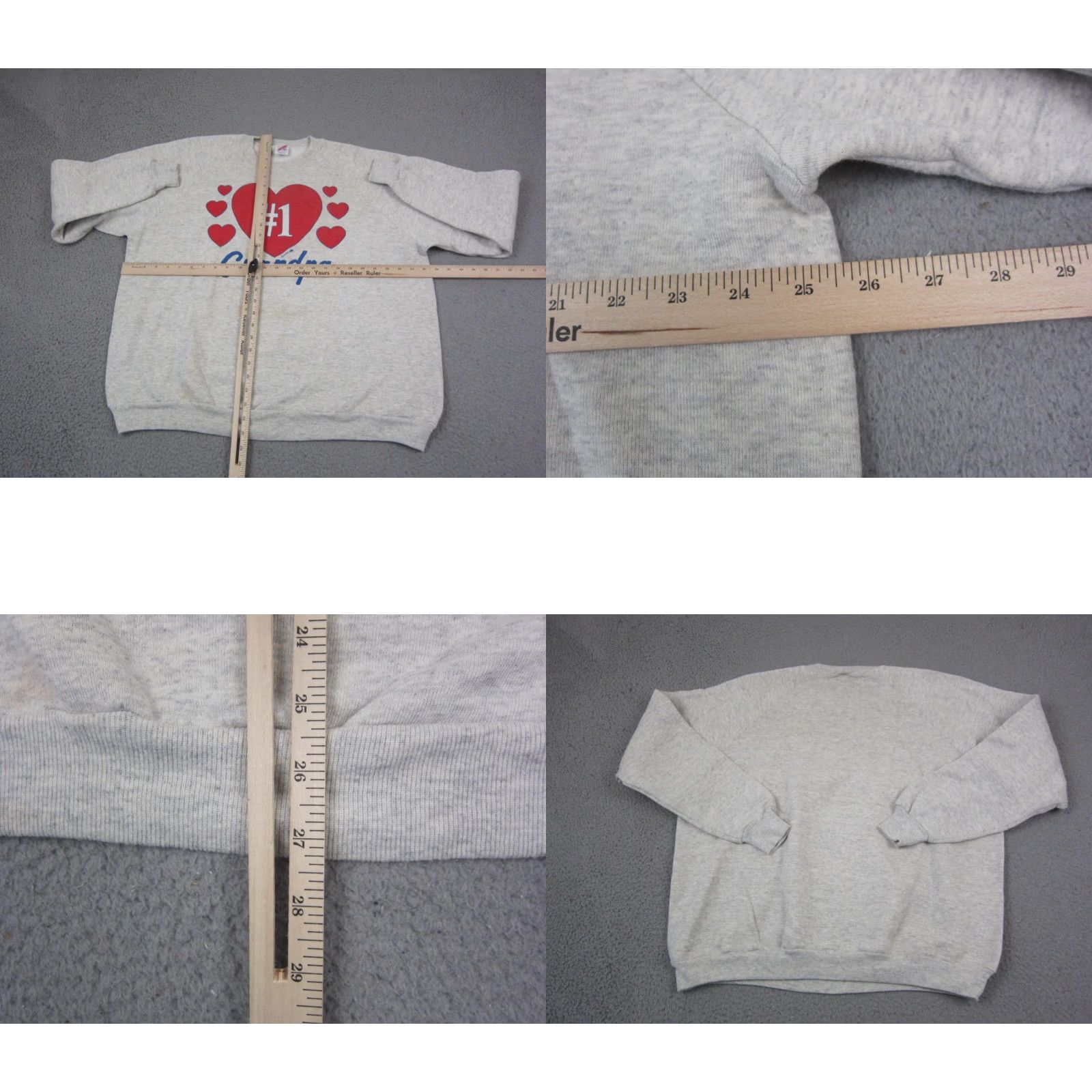 Jerzees VINTAGE Jerzees Grandpa Sweatshirt 2XL Gray Mens 90s Pullover Crew Neck Cotton Fleece Made in USA Size US XXL / EU 58 / 5 - 8 Thumbnail