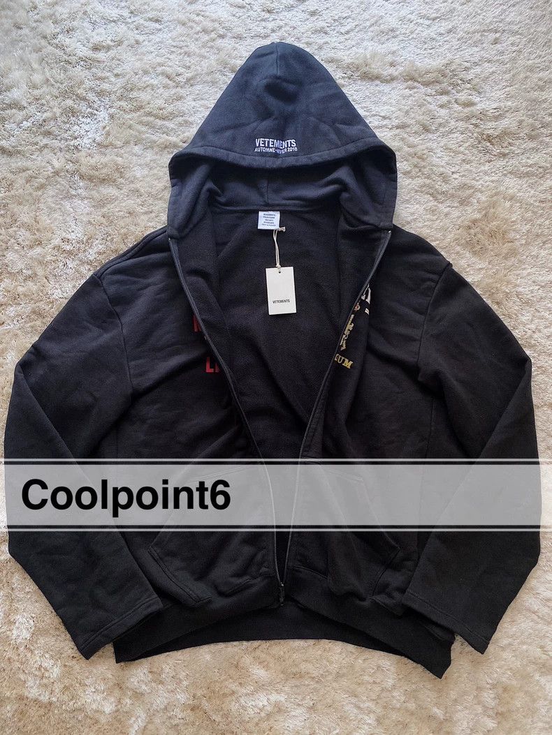 Vetements Vetements Antwerp Patchwork Slogan Zip-up Hoodie Size US M / EU 48-50 / 2 - 2 Thumbnail
