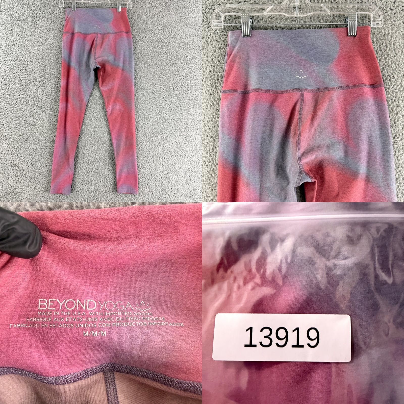 Beyond Yoga Beyond Yoga Leggings Womens M Pink Purple Space Dye High Waisted Activewear Size 32" / US 10 / IT 46 - 8 Thumbnail