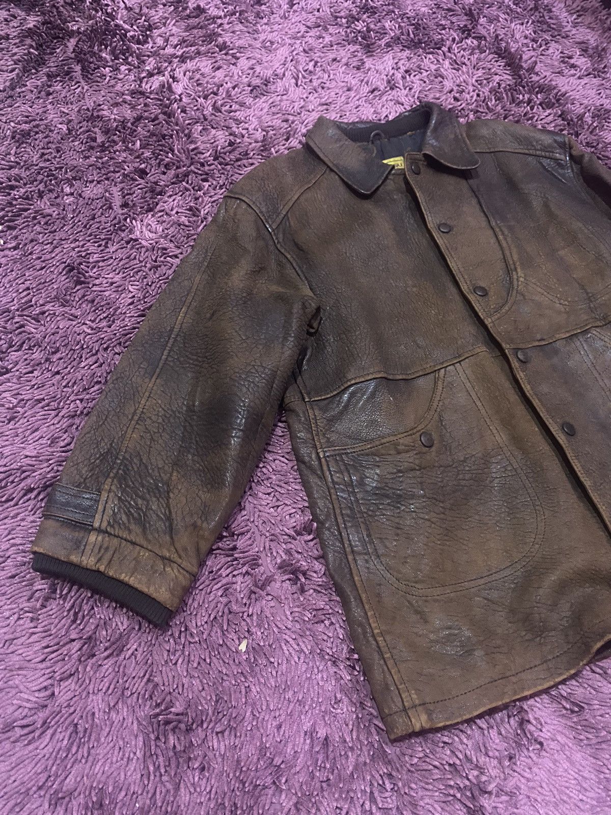 Japanese Brand × Vintage Vintage BA-TSU JAPAN Leather Parka Jacket Size US M / EU 48-50 / 2 - 4 Thumbnail