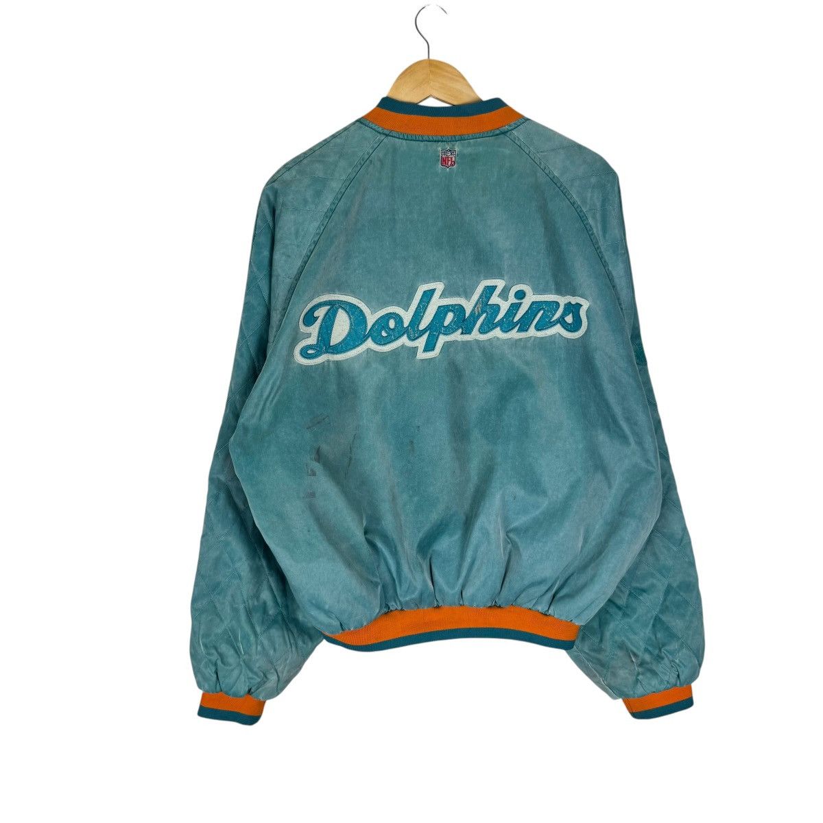 NFL 🌟VINTAGE 90s MIAMI DOLPHINS NFL BOMBER JACKET Size US M / EU 48-50 / 2 - 11 Thumbnail