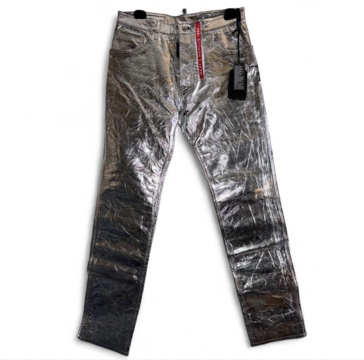 Dsquared2 Dsquared2 silver metallic leather jeans Size US 30 / EU 46 - 2 Thumbnail