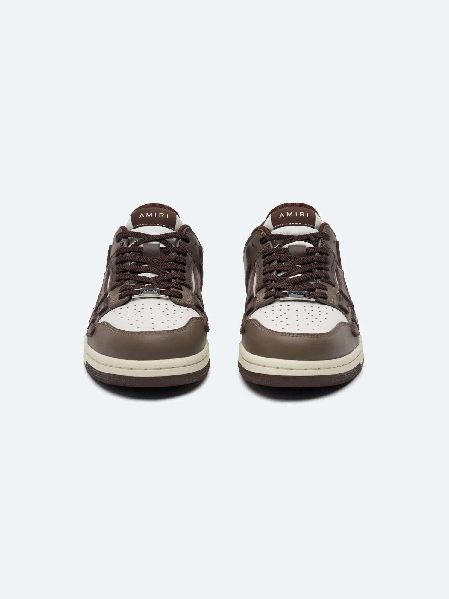 Amiri oc11z0925 Skelton Low Top Sneakers in Brown/Sea Salt Size US 11 / EU 44 - 3 Thumbnail