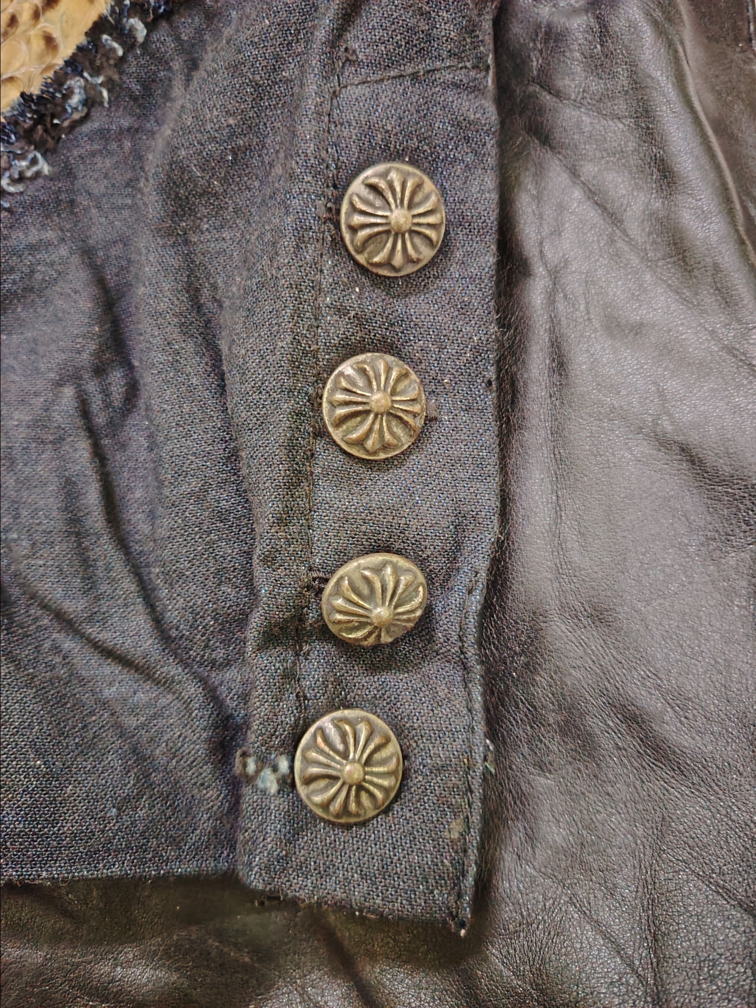Japanese Brand Handmade Phyton Leather Jacket by EijiKyoto like ChromeHeart Size US M / EU 48-50 / 2 - 20 Thumbnail