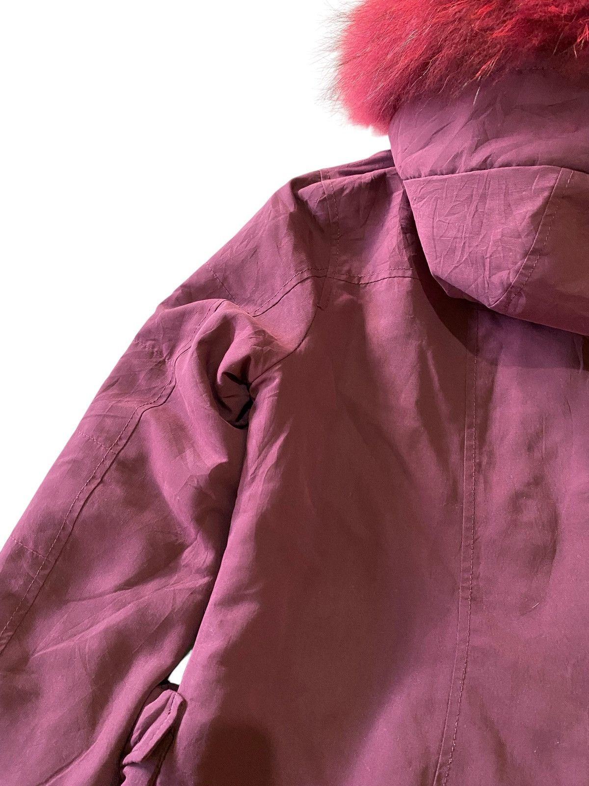 SLY Sly Burgundy Fur Hood Parka Jacket Winter Coat Toggle Button Size US S / EU 44-46 / 1 - 11 Thumbnail