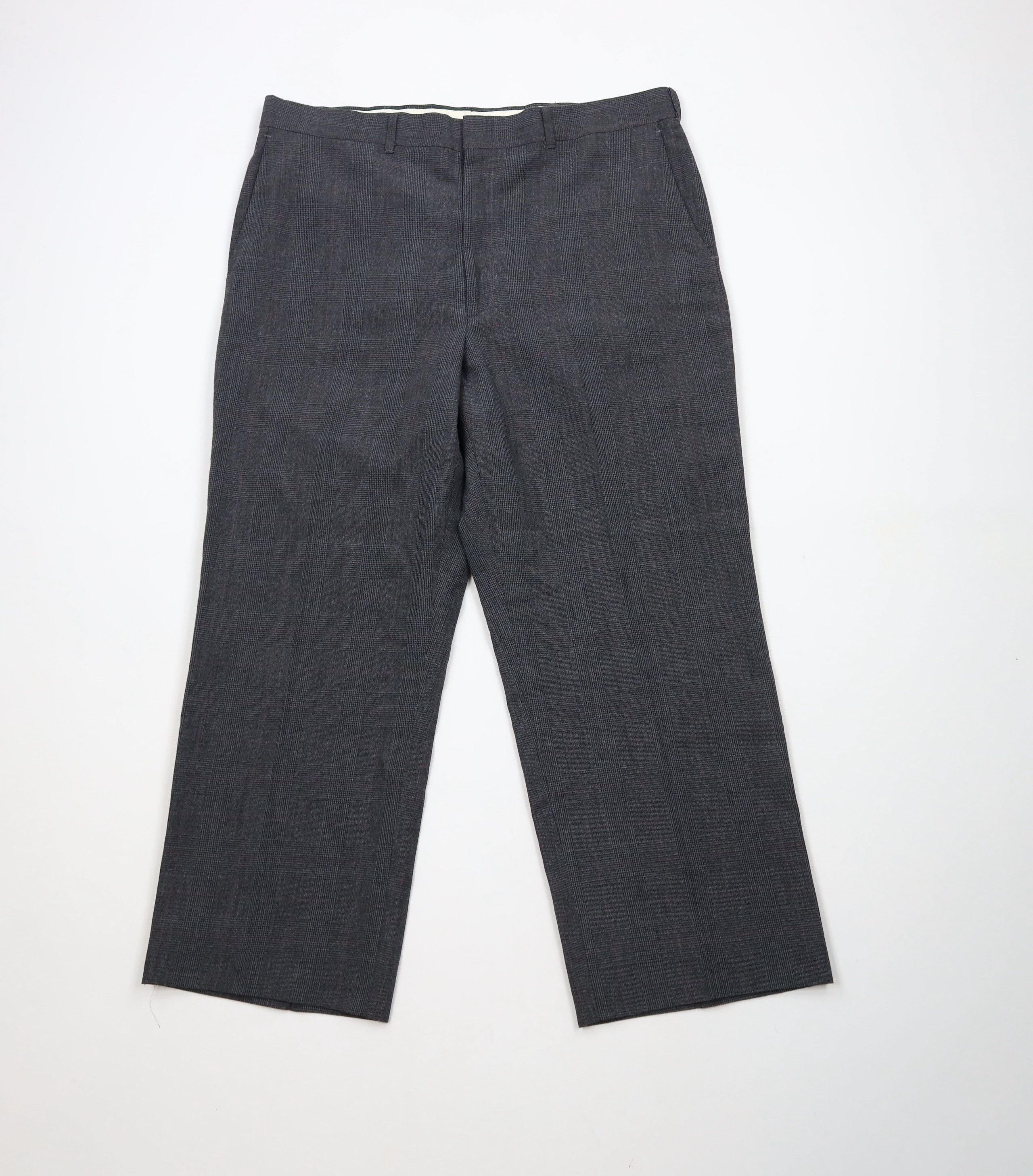 Vintage Vintage 70s Streetwear Wide Leg Chino Pants Trousers Plaid Size US 36 / EU 52 - 1 Thumbnail