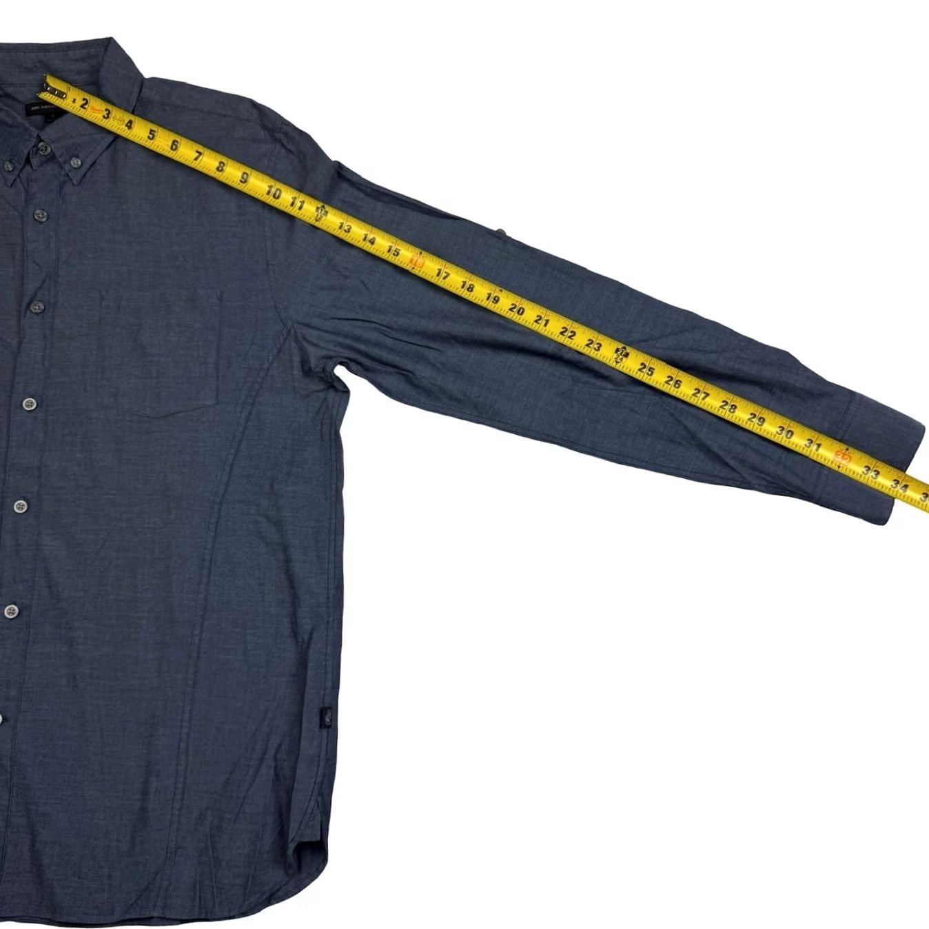 John Varvatos John Varvatos Button-Up Shirt Blue L 100% Cotton Long Sleeve Collar-Down Mens Regular Front-Button Shirt Size US L / EU 52-54 / 3 - 7 Thumbnail