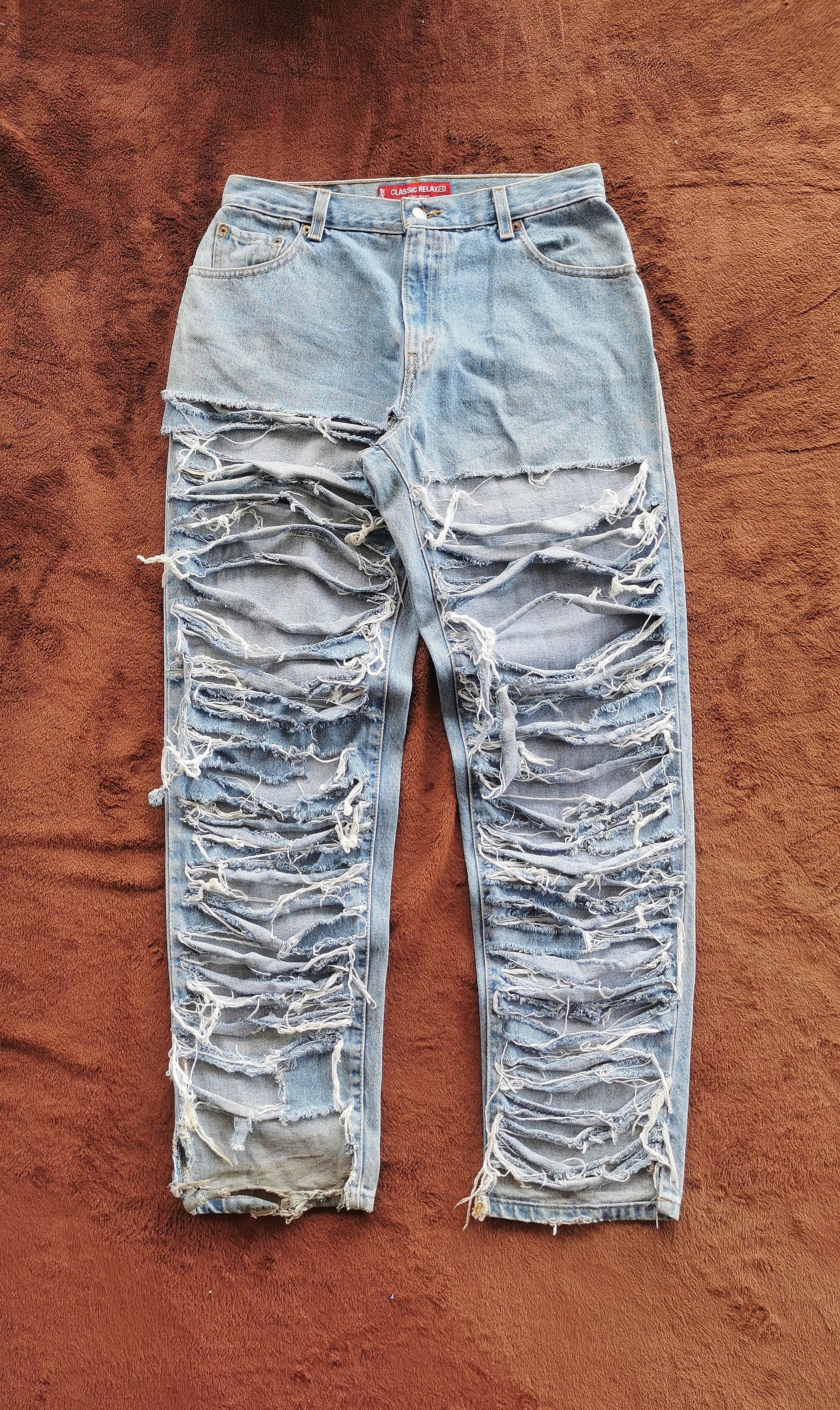 Acne Studios thrashed ripped levis style acne studios Size US 31 - 1 Thumbnail