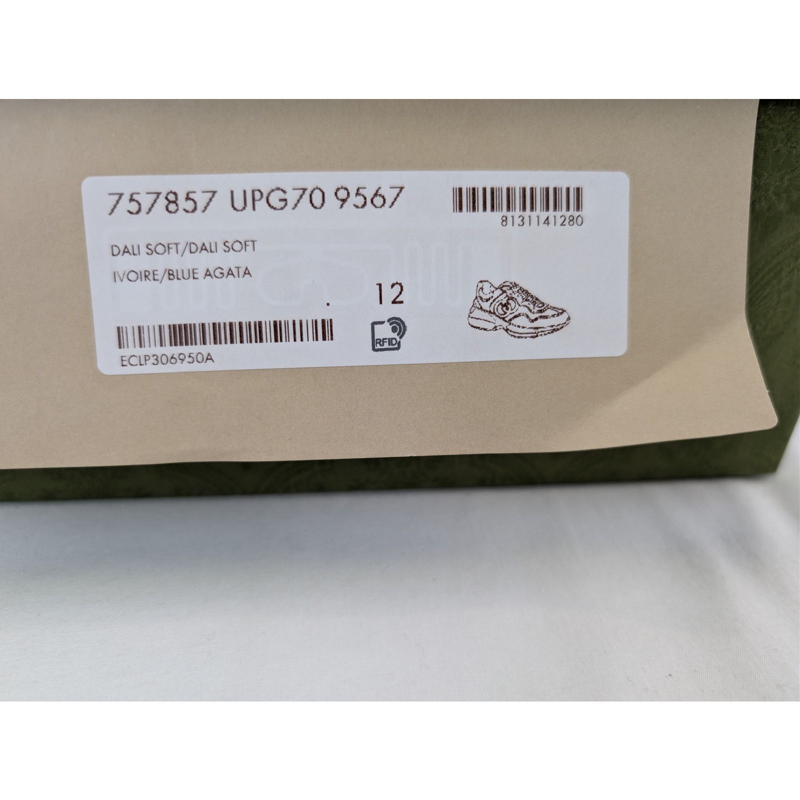 Gucci o1rshd1 leather Interlocking G logo Rhyton sneakers in ivory Size US 12.5 / EU 45-46 - 24 Thumbnail