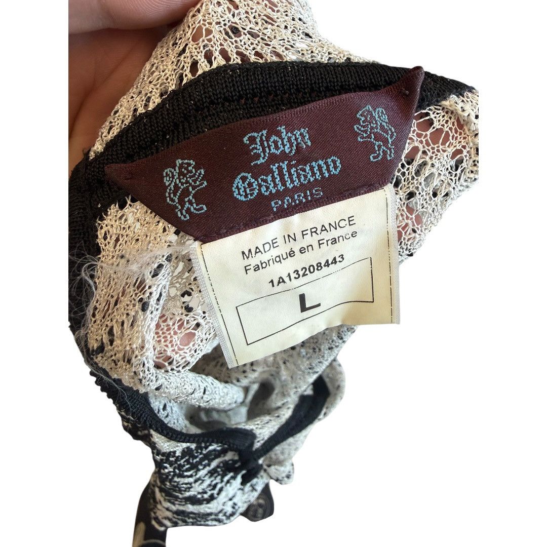 John Galliano John Galliano Paris AW01 Lace Collared Longsleeve Ribbon Top Size M / US 6-8 / IT 42-44 - 5 Thumbnail