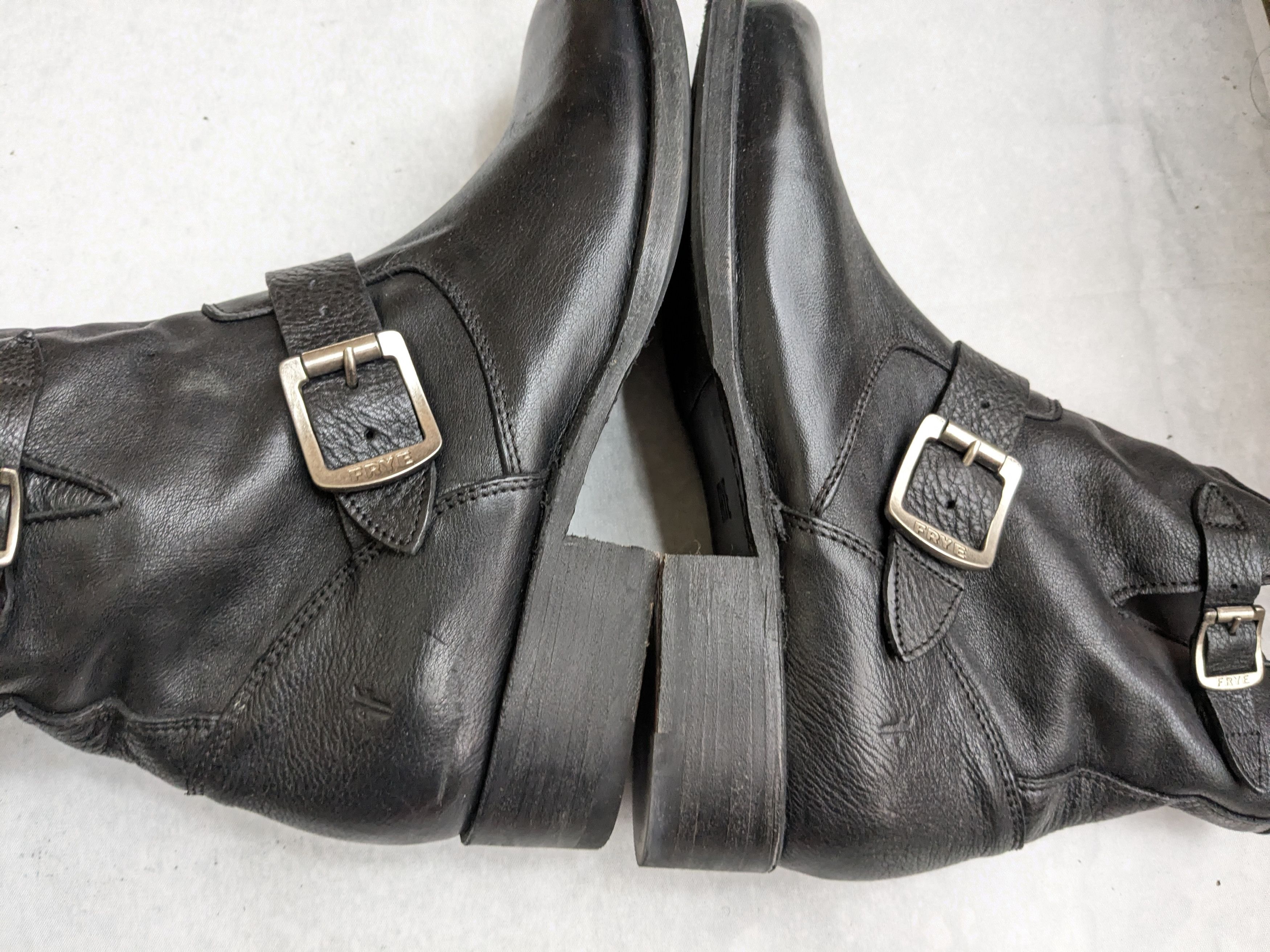 Frye Frye Engineer Boots Black Leather 7.5 Motorcycle Biker Size US 7.5 / EU 40-41 - 6 Thumbnail