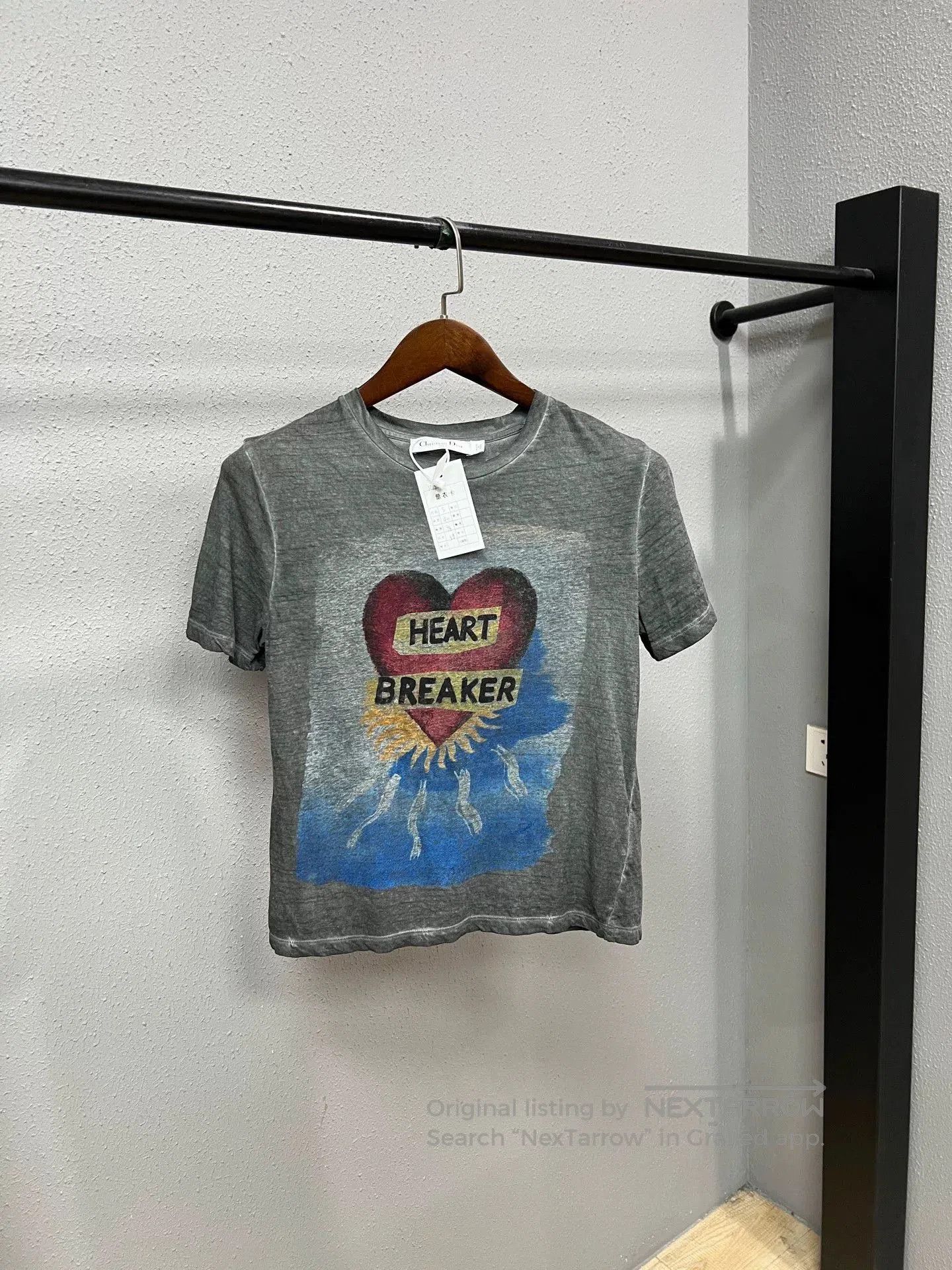 Dior gray heartbreak short sleeve top. Size S / US 4 / IT 40 - 1 Thumbnail