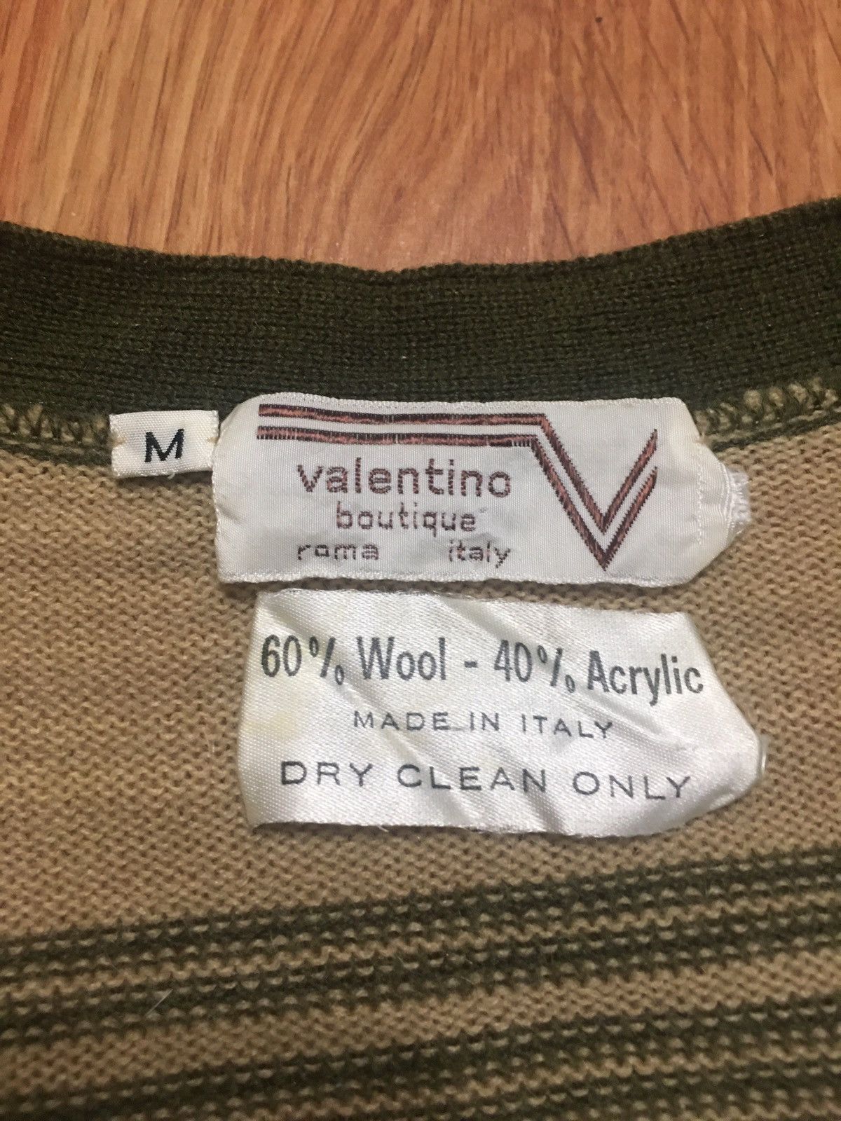 Valentino × Vintage Valentino Boutique Vintage Wool Striped Sweater Cardigan M Size M / US 6-8 / IT 42-44 - 8 Thumbnail