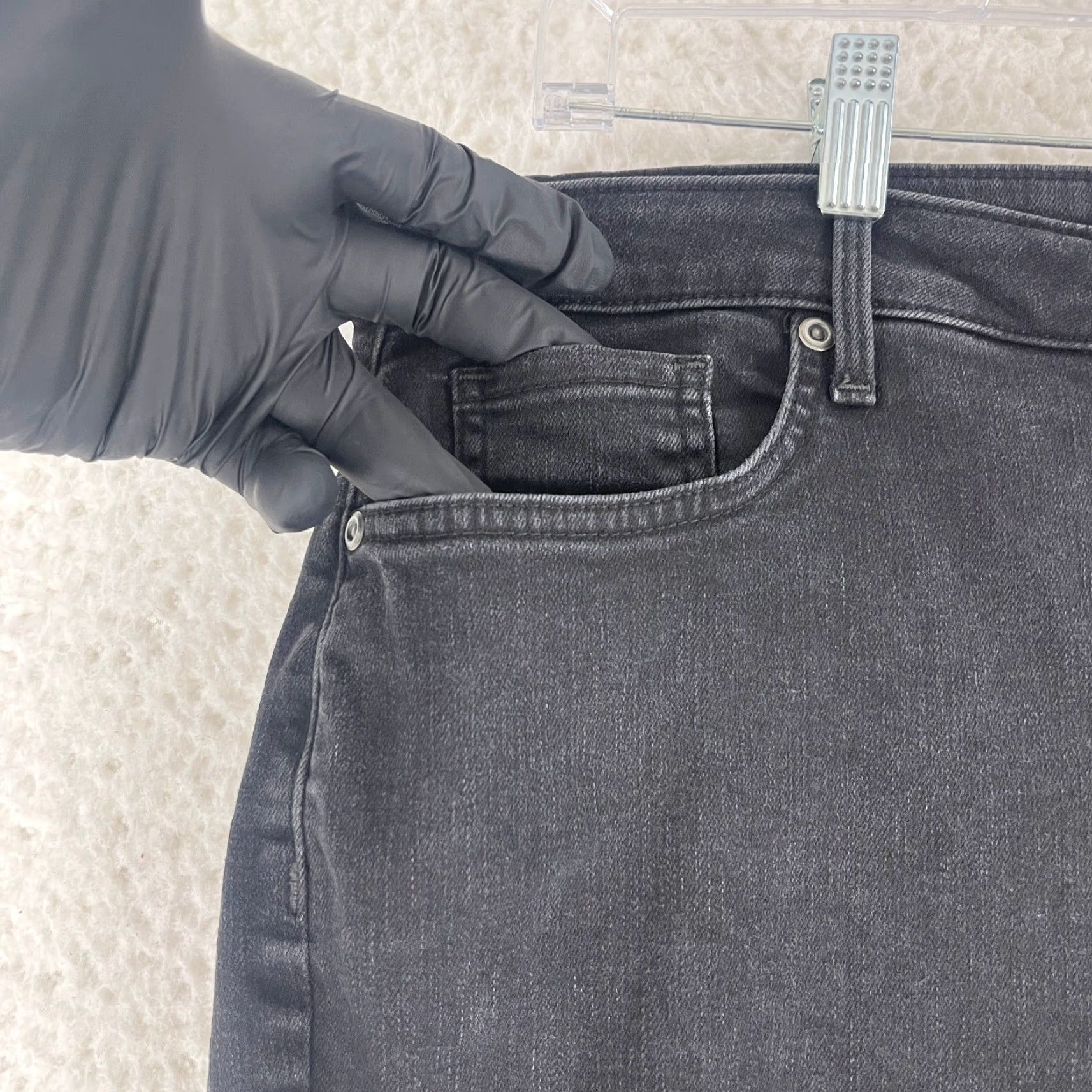 NYDJ NYDJ Jeans Womens Size 12 Black Denim Straight Leg Mid-Rise 5-Pocket Casual Regular 29in Inseam City USA Size 34" / US 12 / IT 48 - 4 Thumbnail