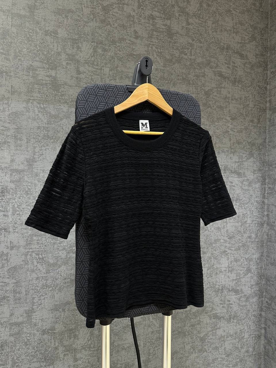 Missoni × Vintage Vintage Missoni Black Women T-shirt Size M / US 6-8 / IT 42-44 - 2 Thumbnail