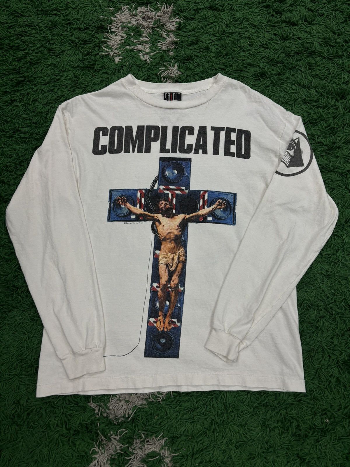 image of Saint Michael Complicated Longsleeve Medium in White, Men's