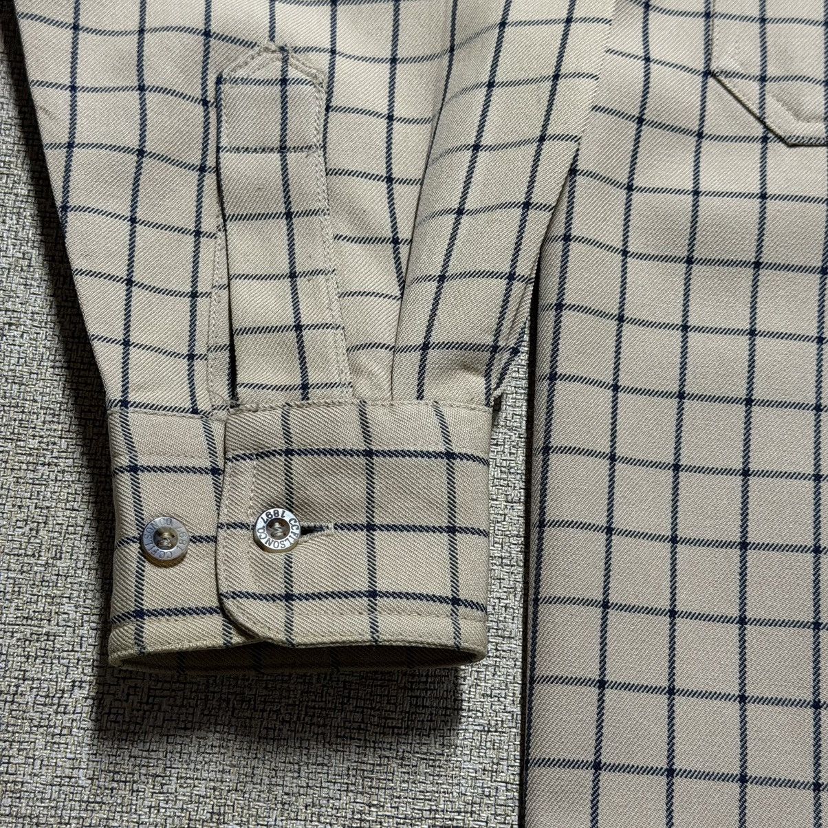 Filson Vtg Filson Men's Small Windowpane Plaid Wool Button Shirt Size US S / EU 44-46 / 1 - 6 Thumbnail