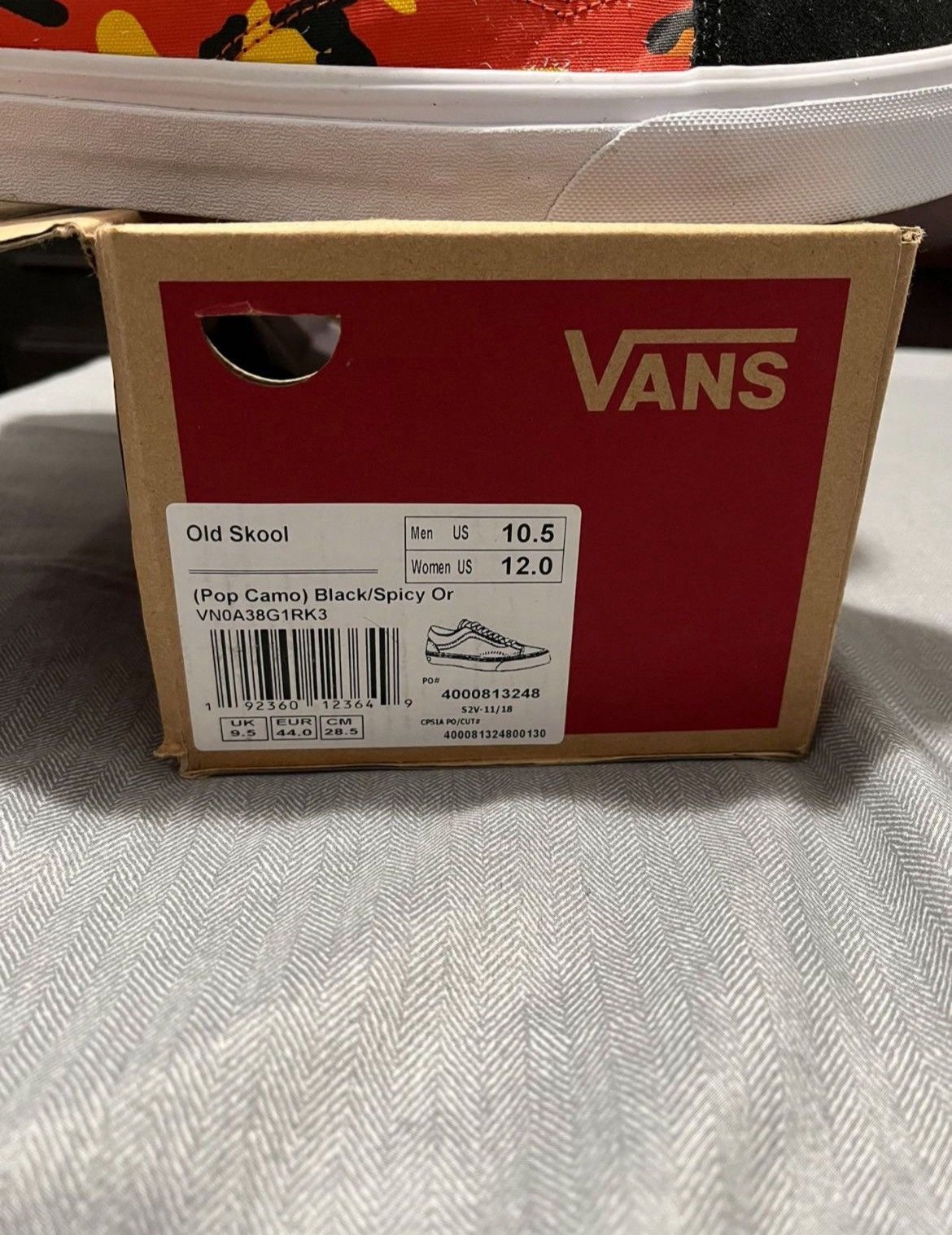 Vans Vans Old Skool Orange Camo Size US 10.5 / EU 43-44 - 3 Thumbnail