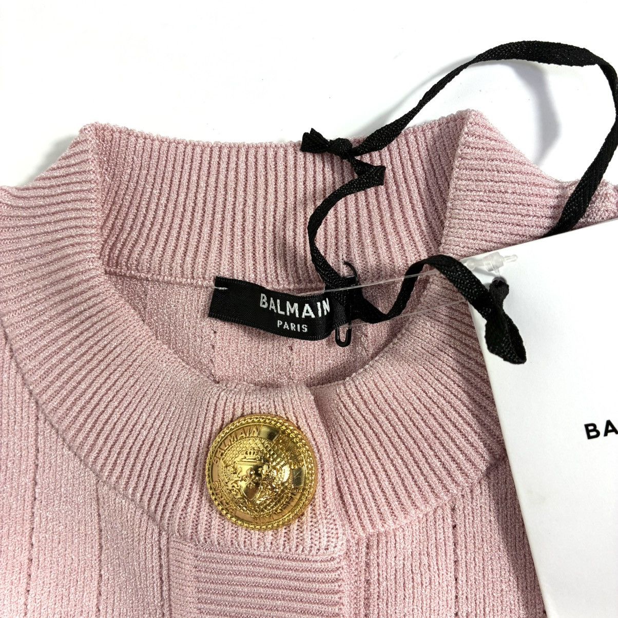 Balmain Balmain Knitted Four Pocket Short Sleeve Cardigan FR 40 Pink Size M / US 6-8 / IT 42-44 - 16 Thumbnail