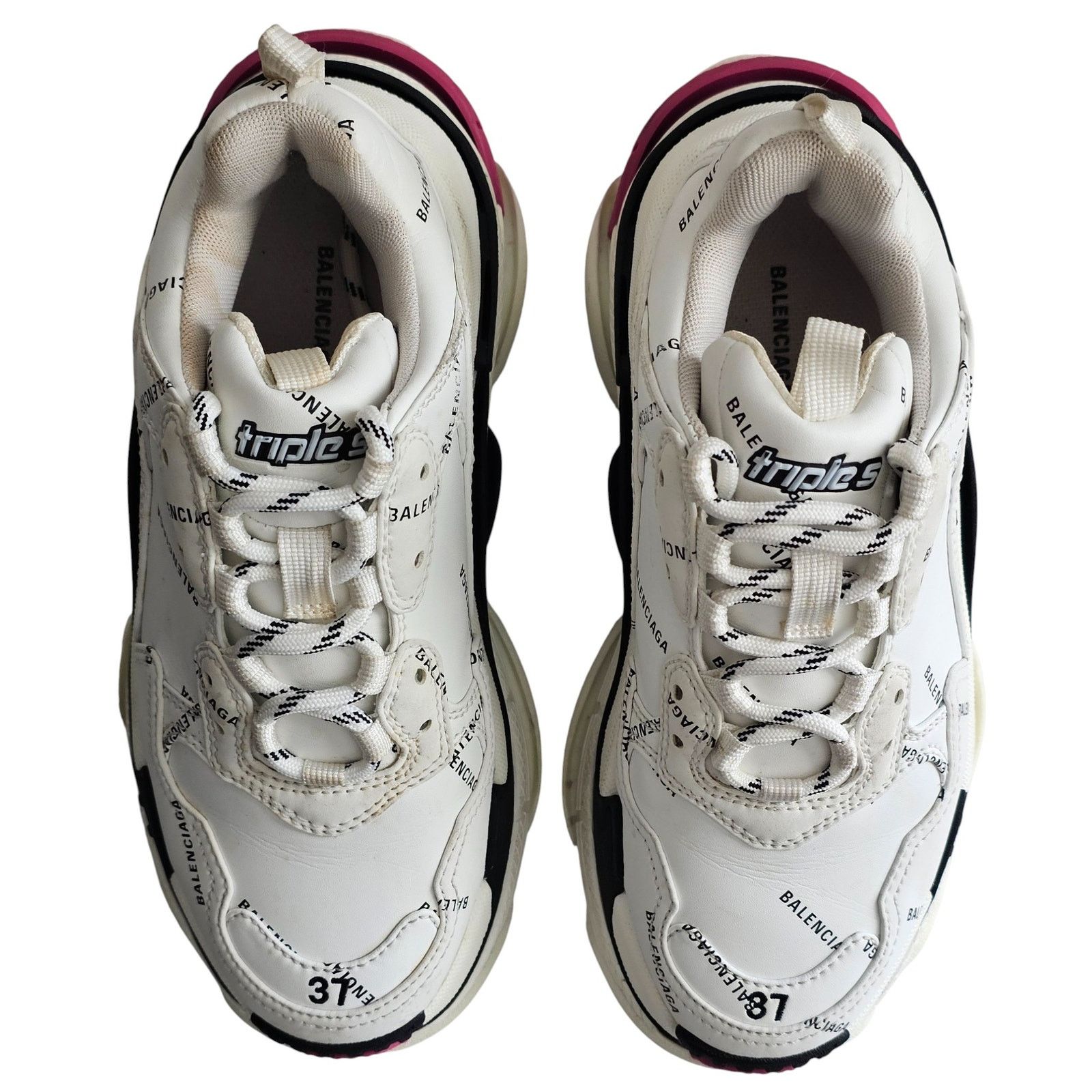 Balenciaga Balenciaga Triple S sneakers in white and black Size US 7 / IT 37 - 6 Thumbnail