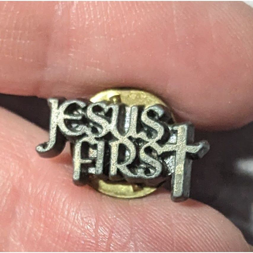 Other Minimalist Jesus First Religious Lapel PIn Size ONE SIZE - 3 Thumbnail