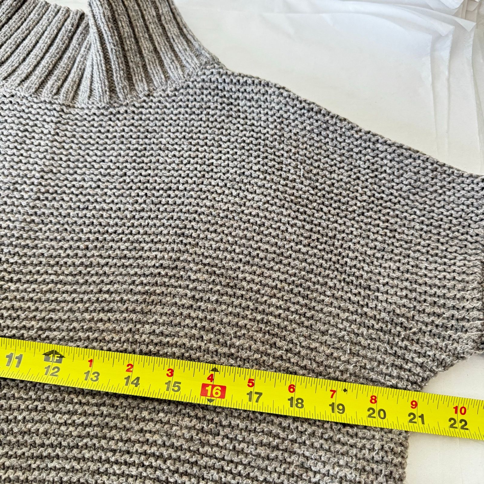 Marine Layer MARINE LAYER Chucky Wool Cotton Knit Turtleneck Sweater Gray Size S / US 4 / IT 40 - 7 Thumbnail