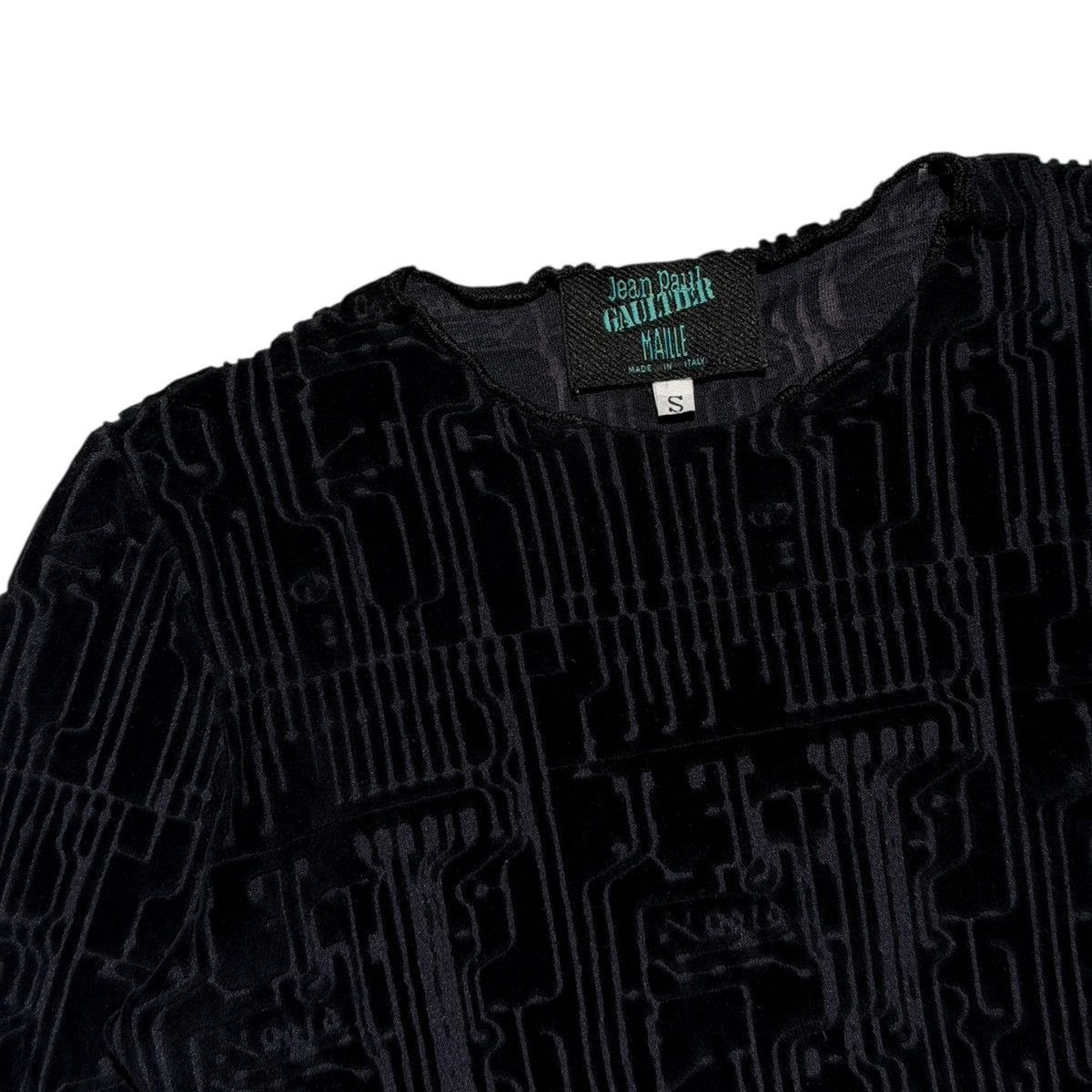 Jean Paul Gaultier 1995 circuit board stretch top Size S / US 4 / IT 40 - 2 Thumbnail