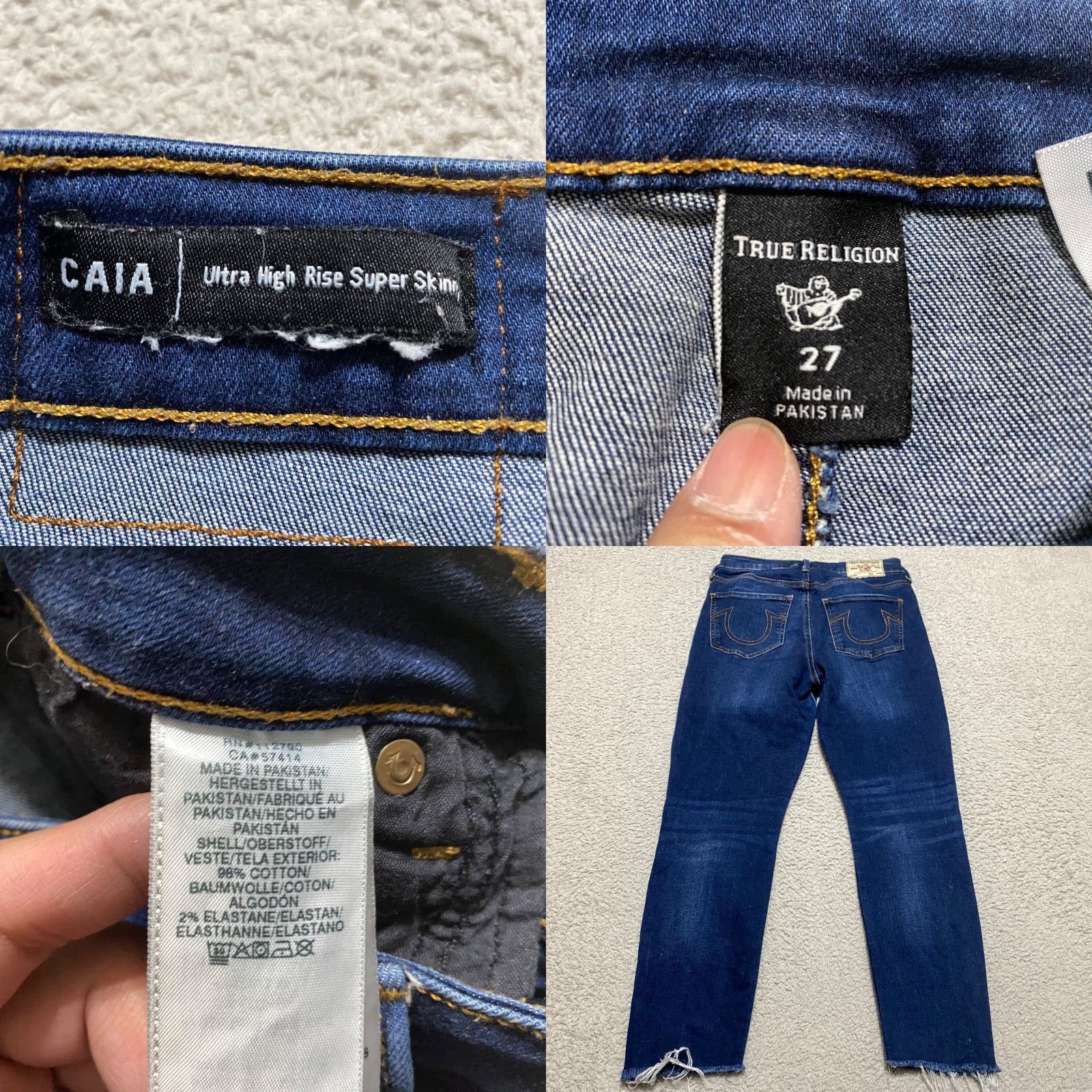 True Religion True Religion Jeans Womens 27 Blue Denim High Rise Skinny Crop 5-Pocket Slim Regular Size 27 Womens Color Blue 90s Theme Designer Brand True Religion Size 27" / US 4 / IT 40 - 8 Thumbnail