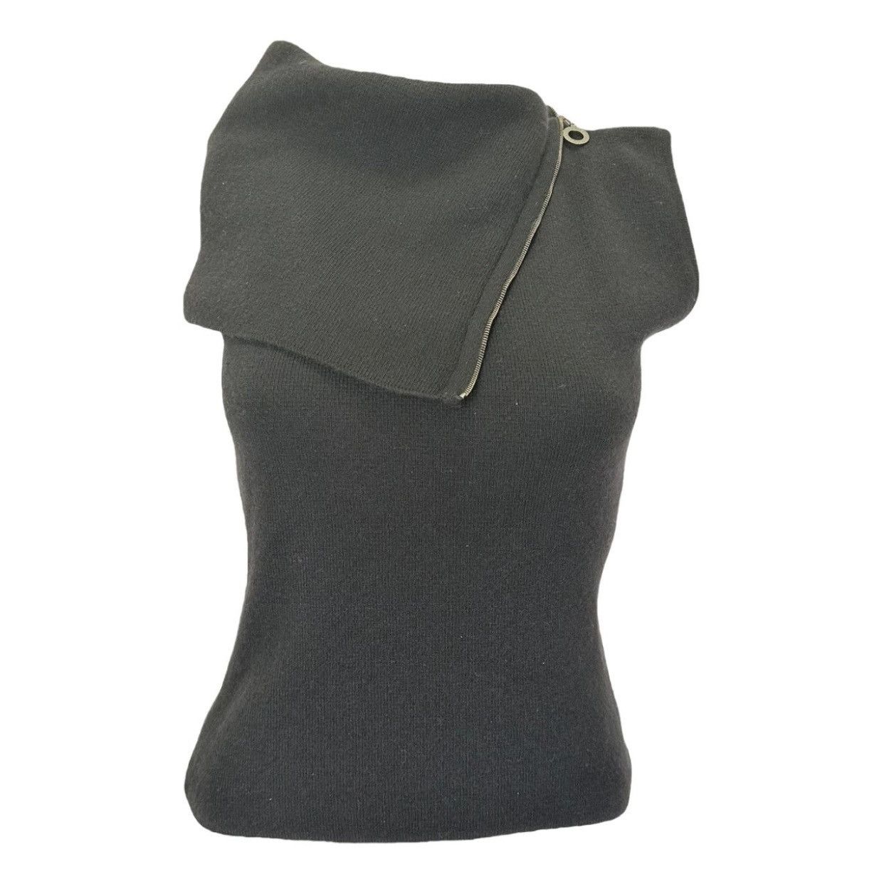 Chanel × Karl Lagerfeld Chanel sleeveless cashmere sweater zip details. Size XS / US 0-2 / IT 36-38 - 1 Thumbnail