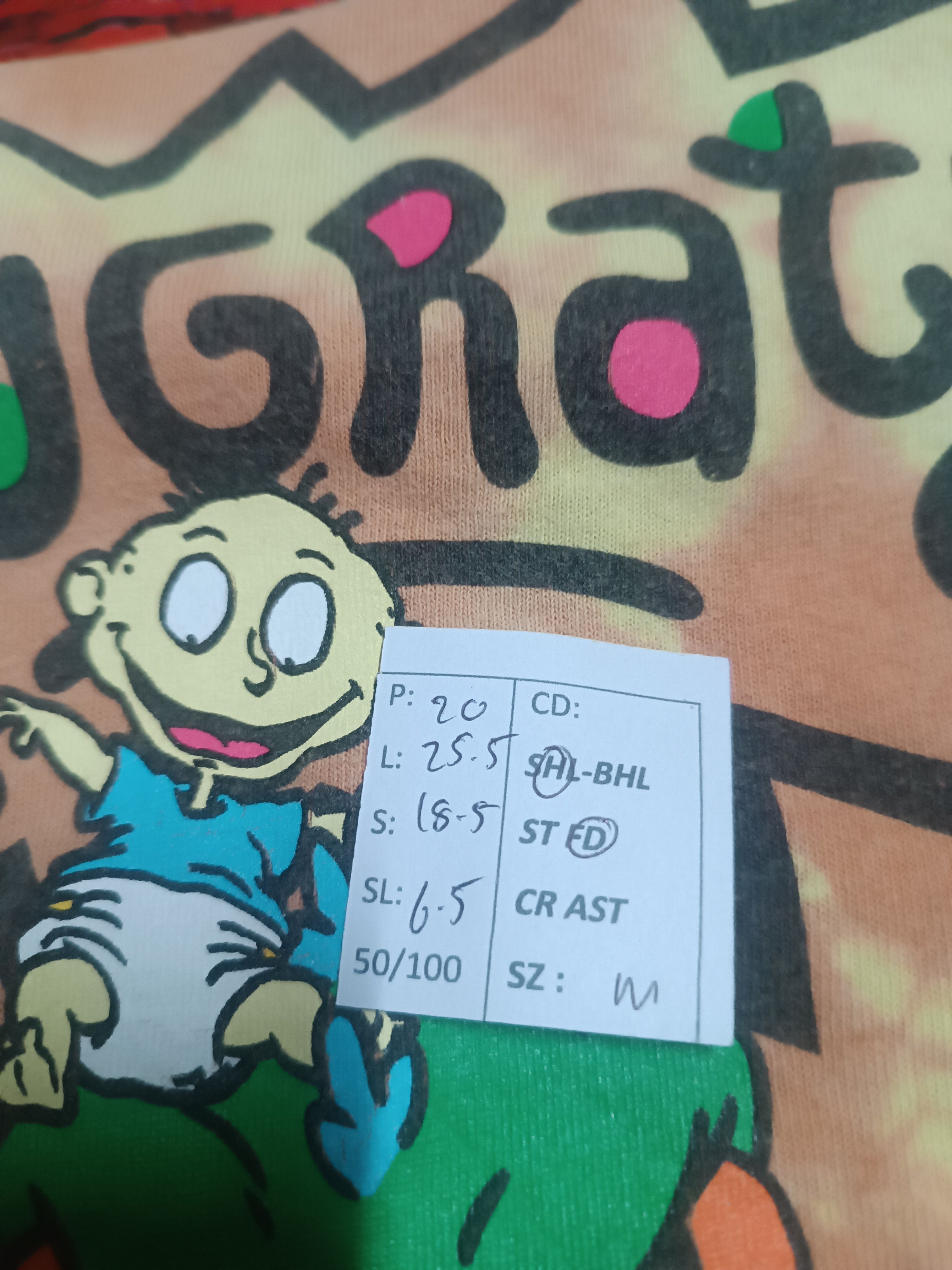 Nickelodeon VINTAGE RUGRATS TIE DYE STYLE TEE hey arnold dinosaur Size US M / EU 48-50 / 2 - 20 Thumbnail