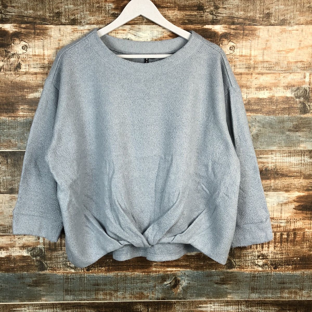 Homespun Knitwear HK Works London Blue Knitwear #A1673 Size XL / US 12-14 / IT 48-50 - 3 Thumbnail