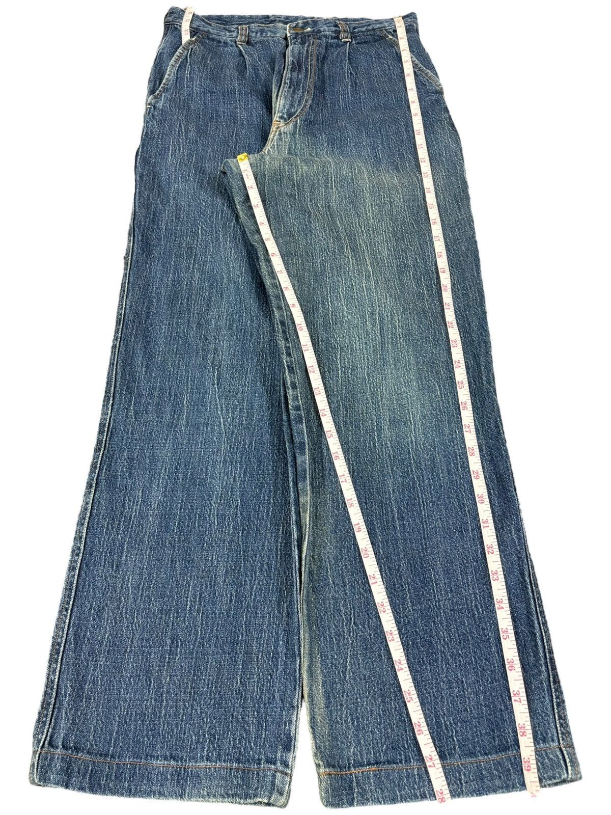 Japanese Brand Vintage Japanese Brand Blue Wash Baggy Jeans Size US 29 - 12 Thumbnail