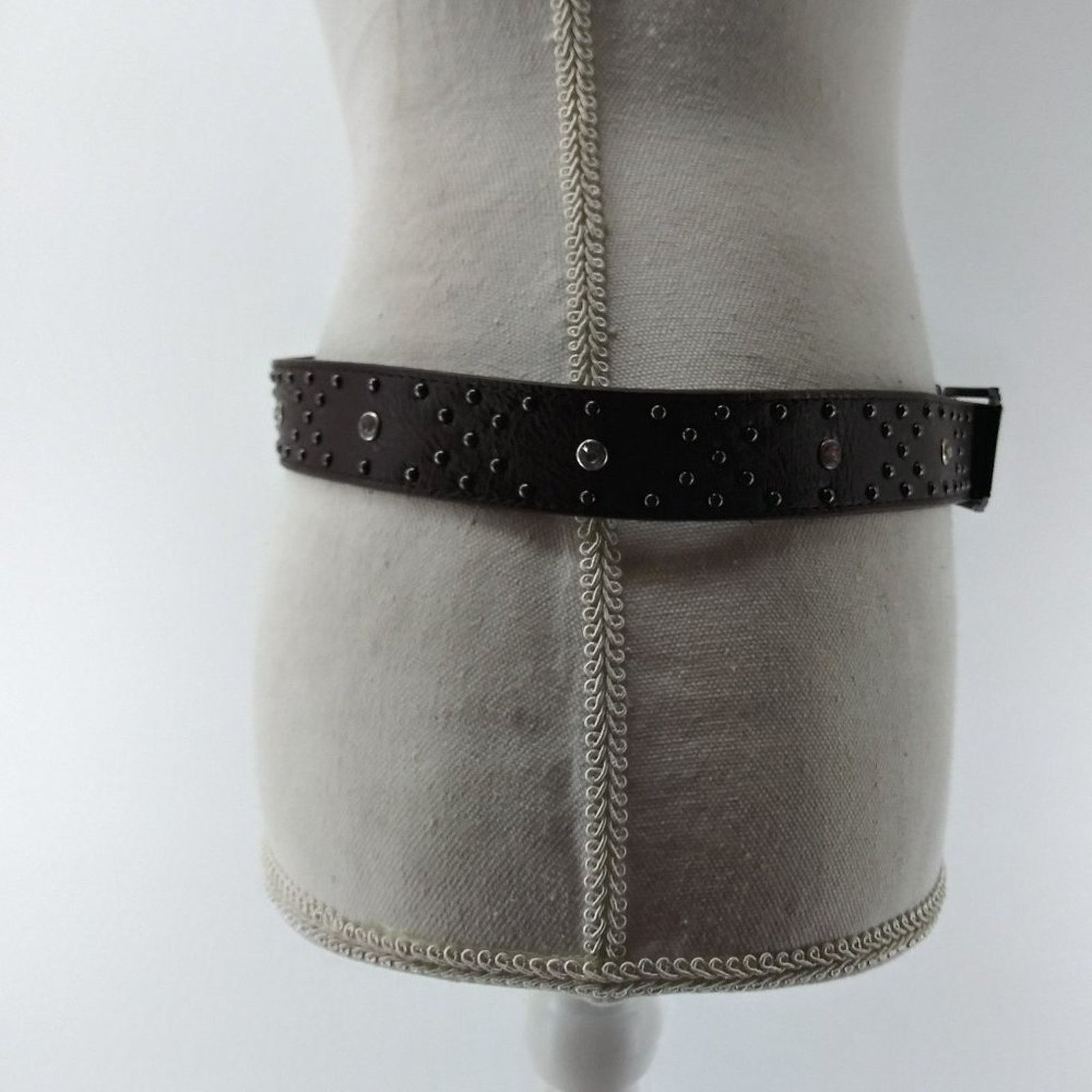 Other Women's Dark Brown Faux Leather Rhinestone Stud Belt size 8 Size ONE SIZE - 11 Thumbnail