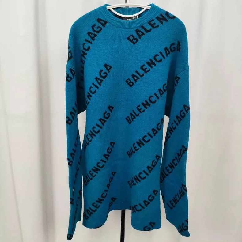 Balenciaga Balenciaga Blue Cashmere Sweater - dmc Size US S / EU 44-46 / 1 - 1 Thumbnail
