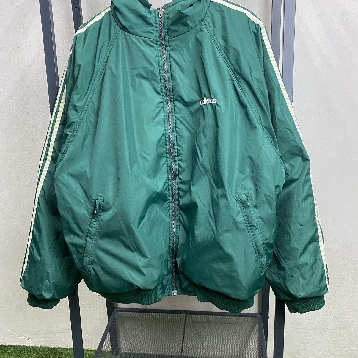 Adidas × Vintage VINTAGE‼️Adidas Trefoil Embroided Reversible Hoodie Size US XL / EU 56 / 4 - 17 Thumbnail