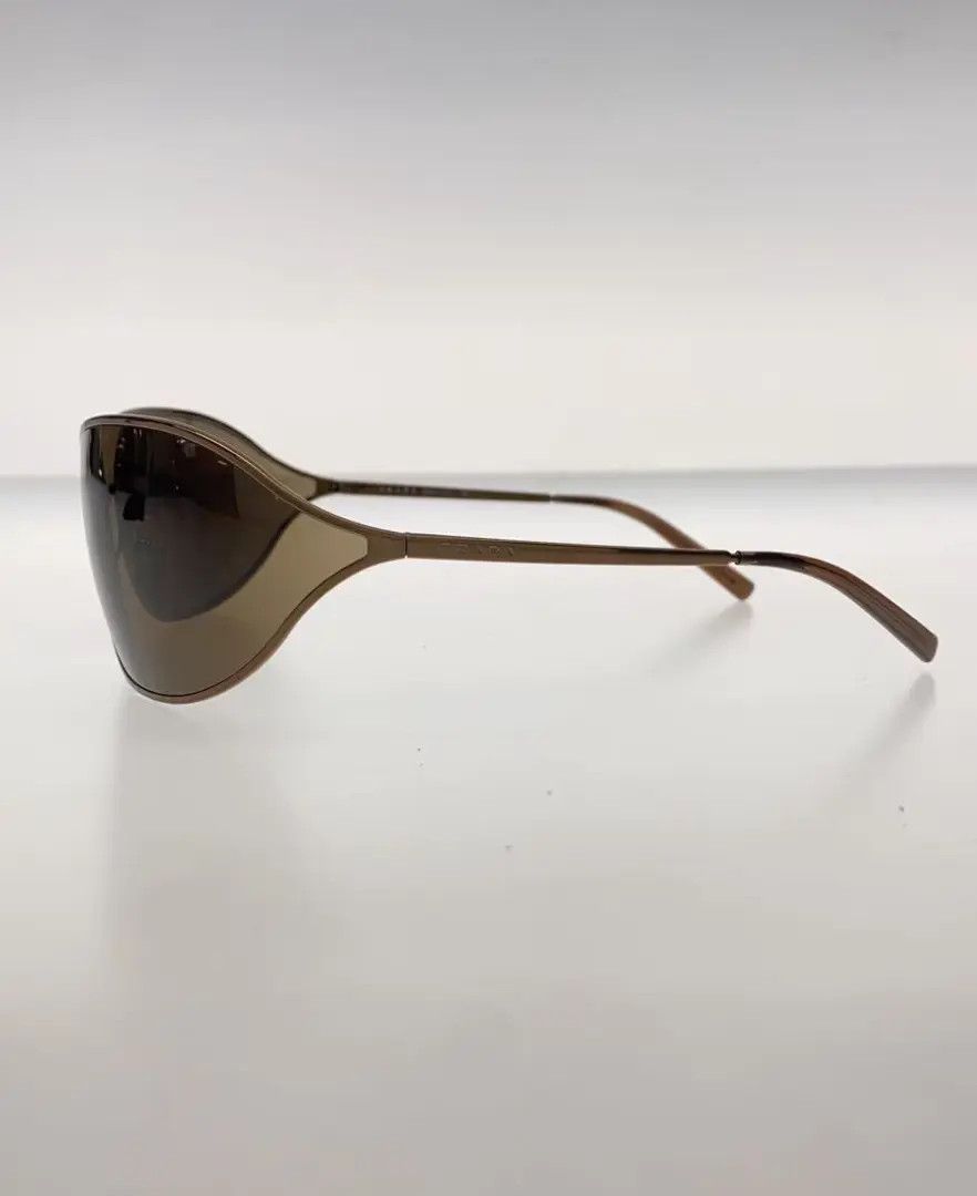 Prada × Vintage PRADA Sunglasses Rectangle Wrap Shield Symbole Star Flame Size ONE SIZE - 2 Thumbnail