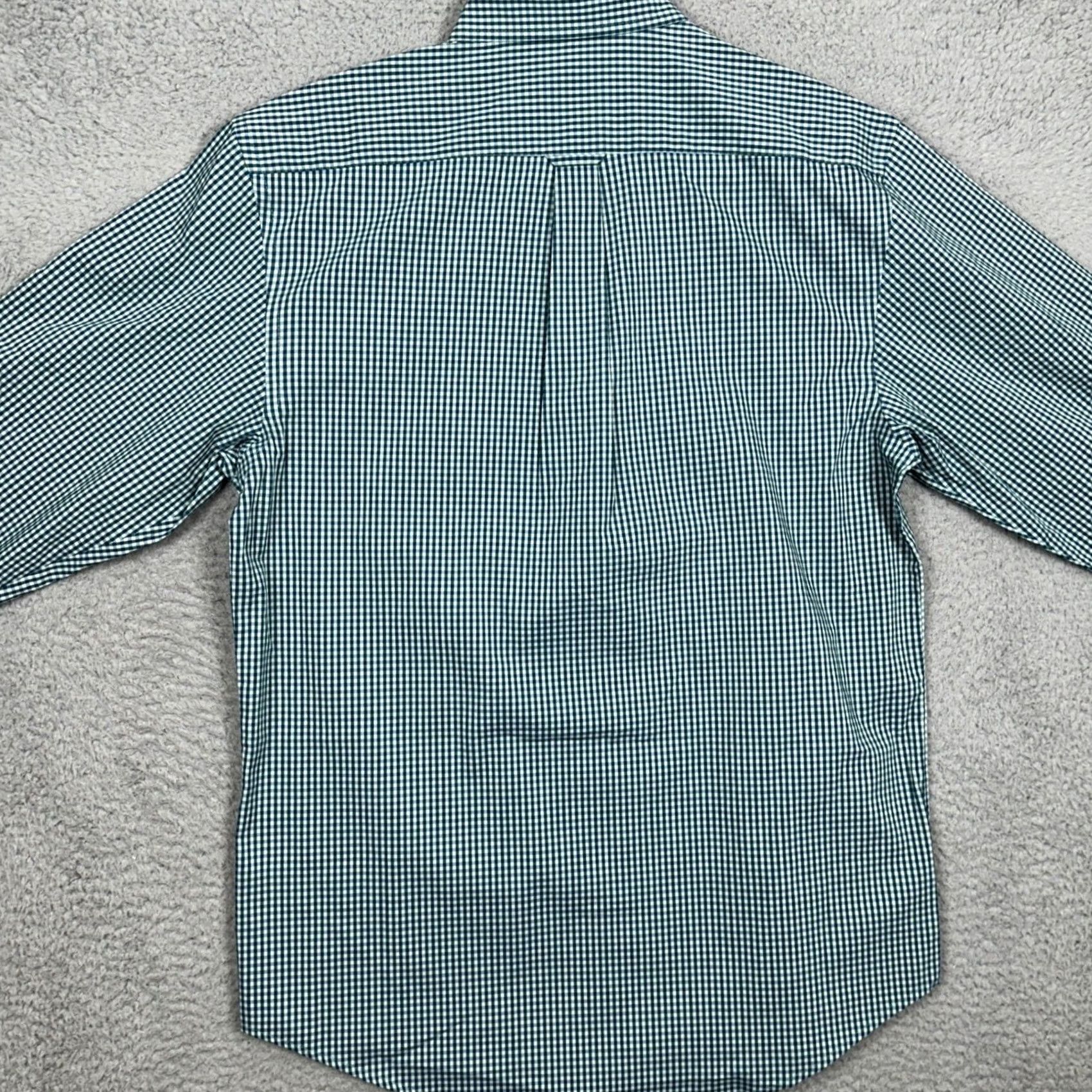 Izod IZOD Shirt Mens Small Green Button-Down Gingham Check Stretch Long Sleeve Size US S / EU 44-46 / 1 - 3 Thumbnail