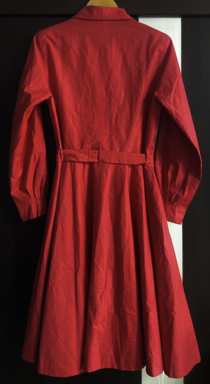 Nina Ricci 70-80’s Nina Ricci Boutique Archival Red Trench Coat Jacket Size S / US 4 / IT 40 - 4 Thumbnail