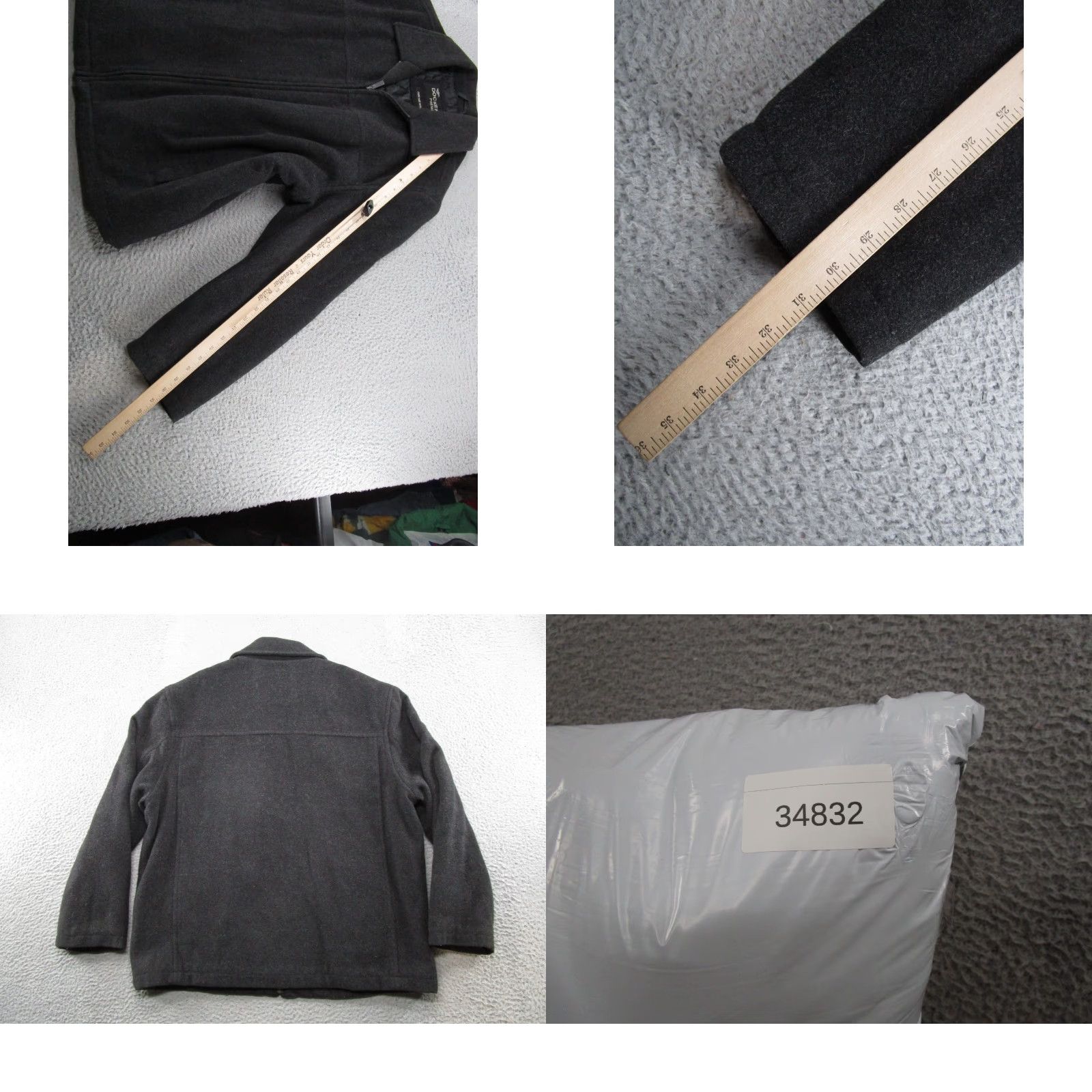 Dockers DOCKERS Bomber Jacket Men XL Wool Blend Black Full Zip Pockets Quilted Vintage: No Size US XL / EU 56 / 4 - 8 Thumbnail