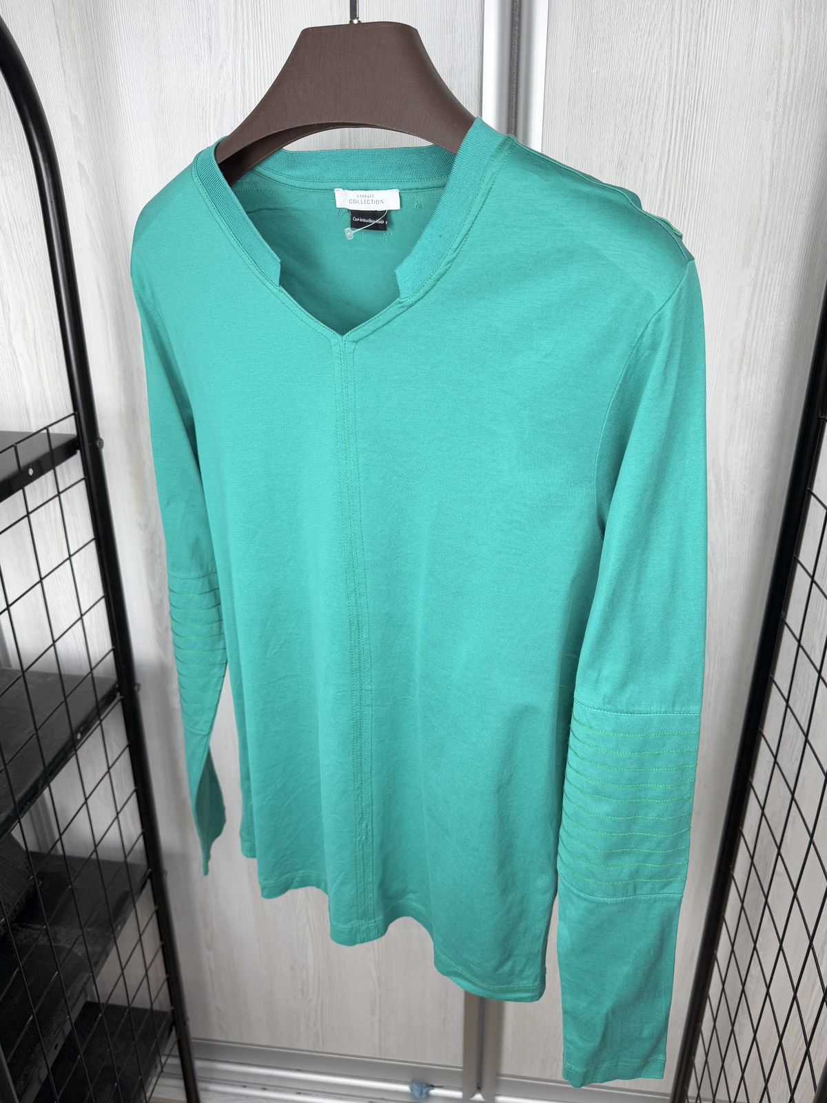 Versace Versace Collection emerald green long sleeve tee shirt Size US L / EU 52-54 / 3 - 6 Thumbnail