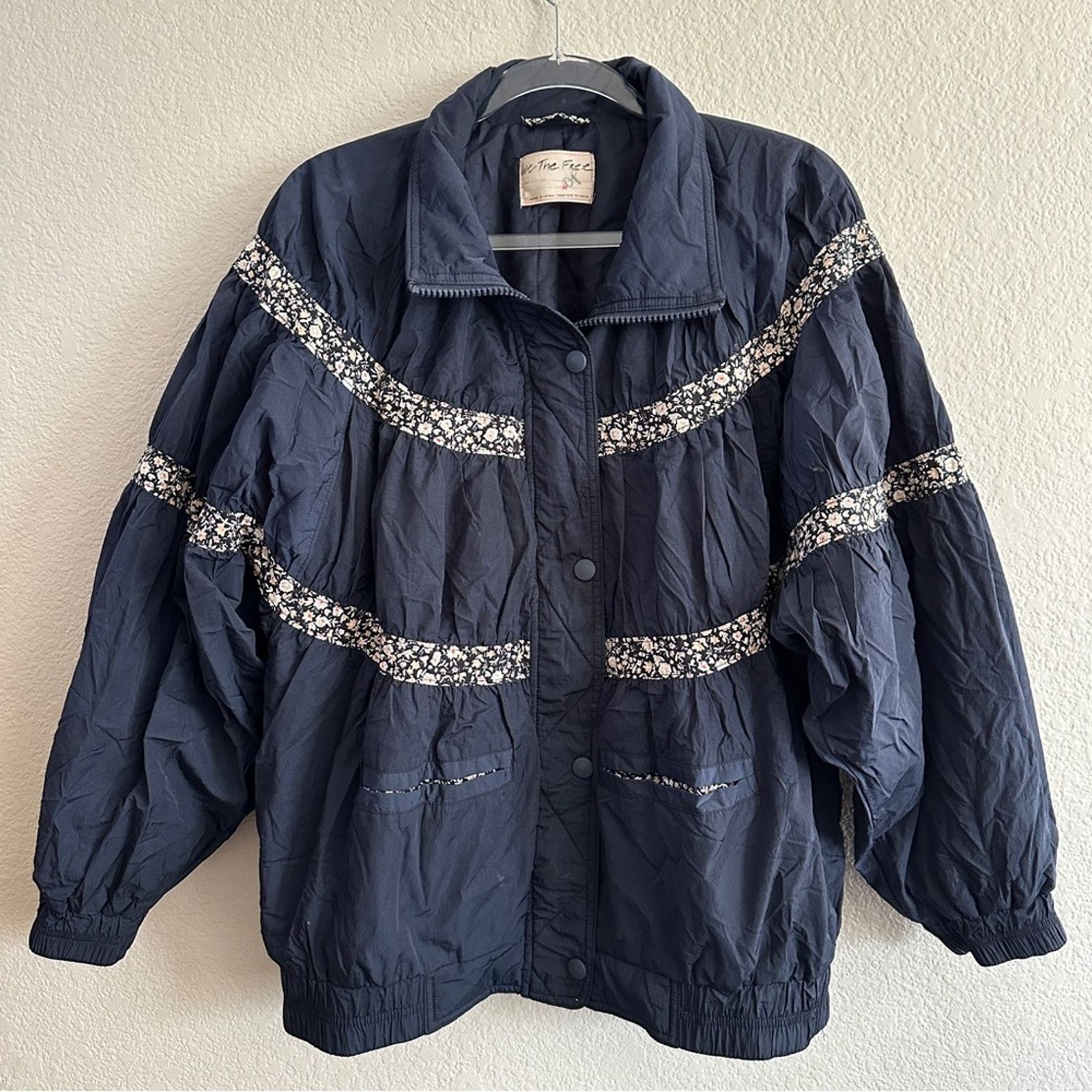 Free People FREE PEOPLE On My Mind Winter Oversize Bomber Jacket Navy M Size M / US 6-8 / IT 42-44 - 7 Thumbnail