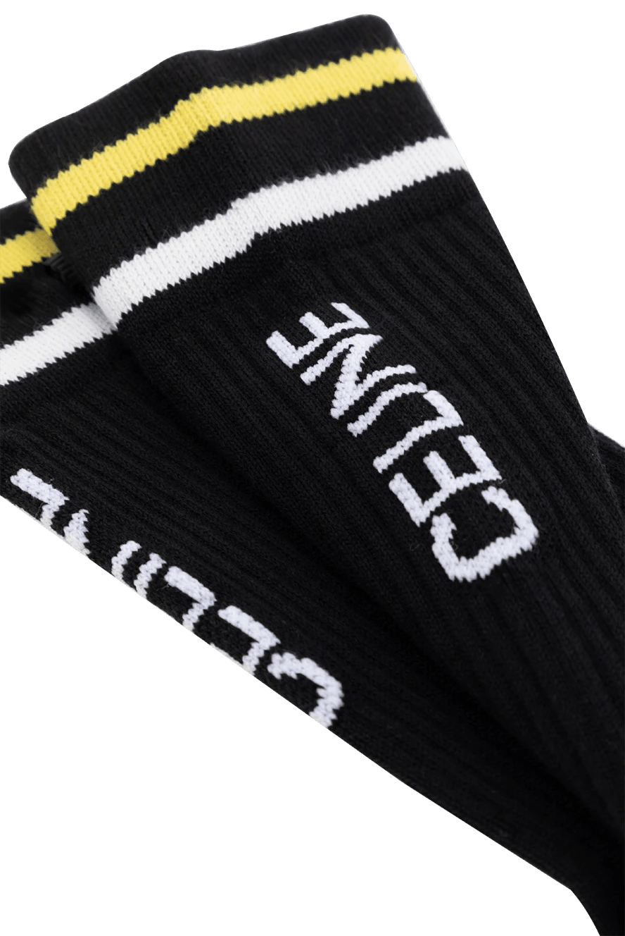 Celine o1bcso1str0824 Striped Cotton Socks in Black Size ONE SIZE - 2 Thumbnail