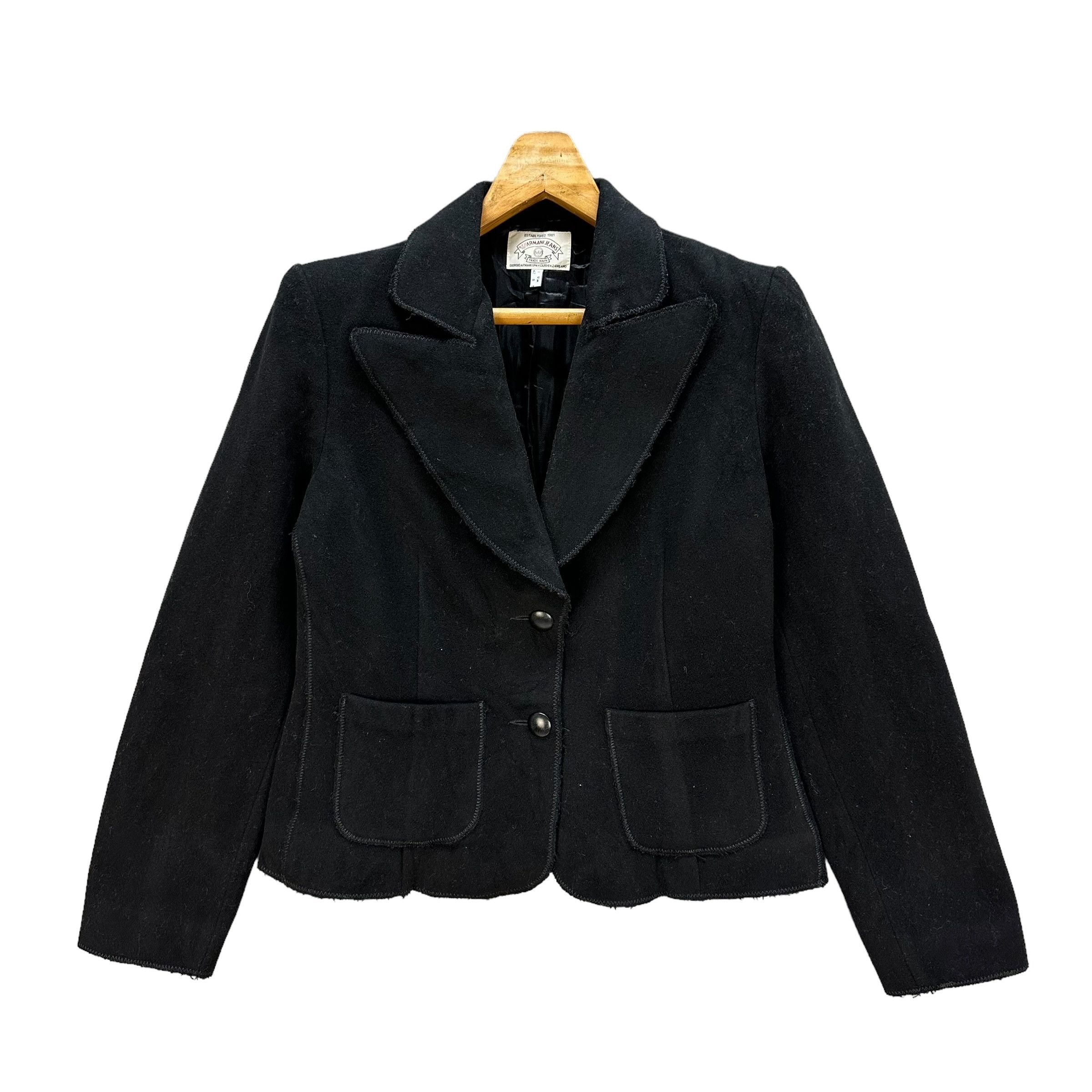Giorgio Armani Armani Jeans by Giorgio Armani Wool Crop Jacket #A29-0672 Size M / US 6-8 / IT 42-44 - 1 Thumbnail