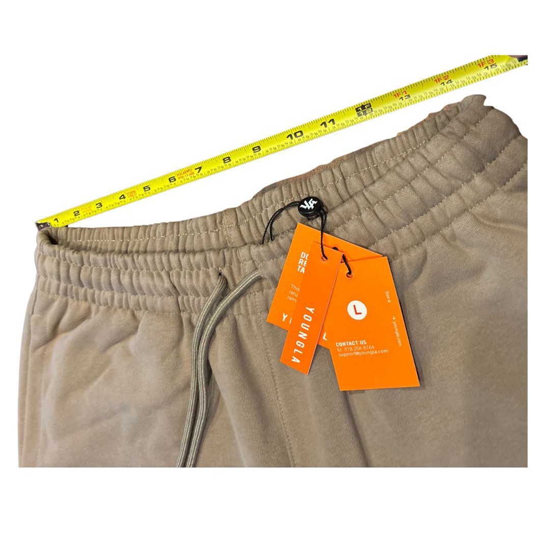 YoungLA YoungLA Tan Cursive Sweatpants Size 32" / US 10 / IT 46 - 4 Thumbnail