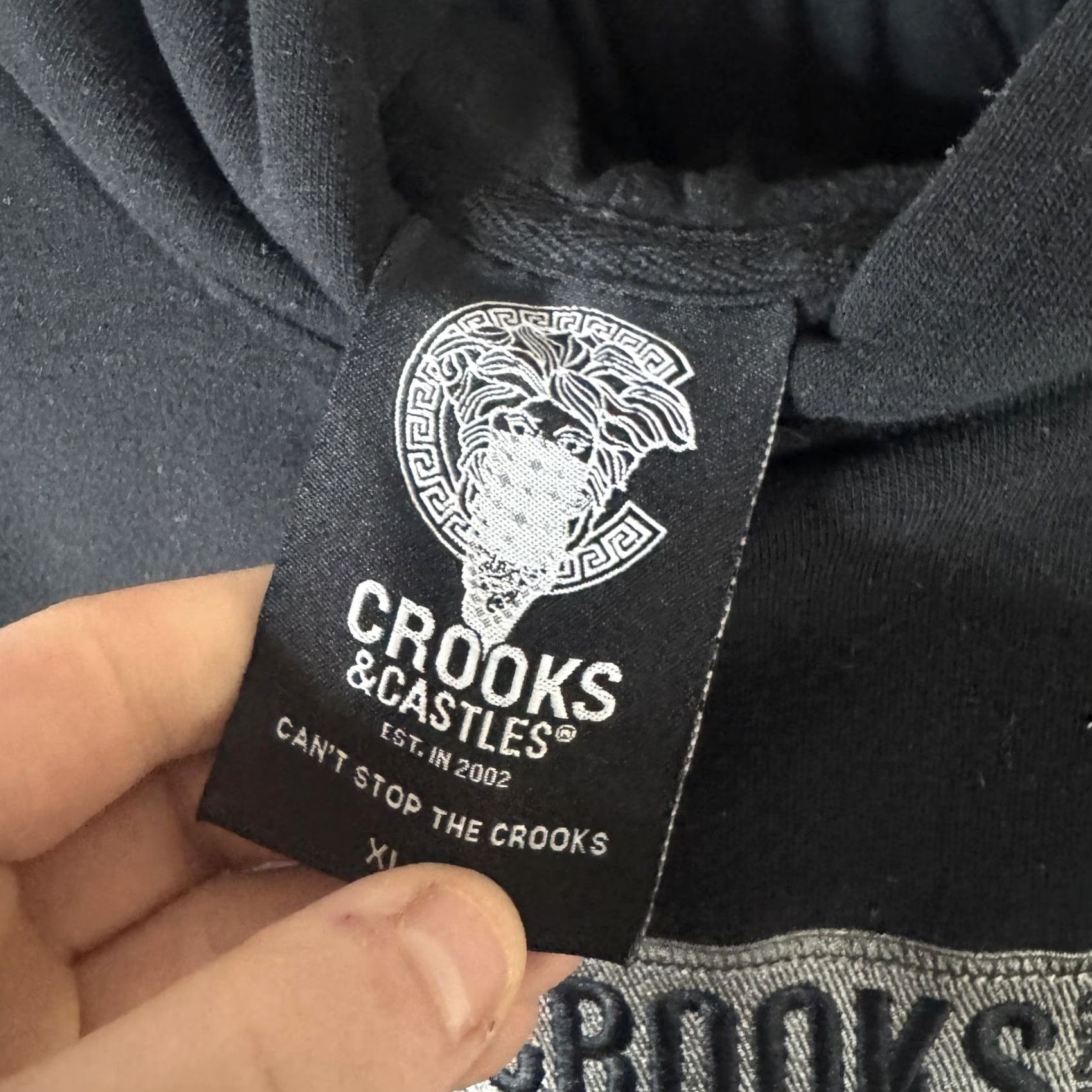 Crooks & Castles Crooks & Castles Hoodie Mens XL Black Fleece Pullover Graphic Logo Sweatshirt Size US XL / EU 56 / 4 - 7 Thumbnail