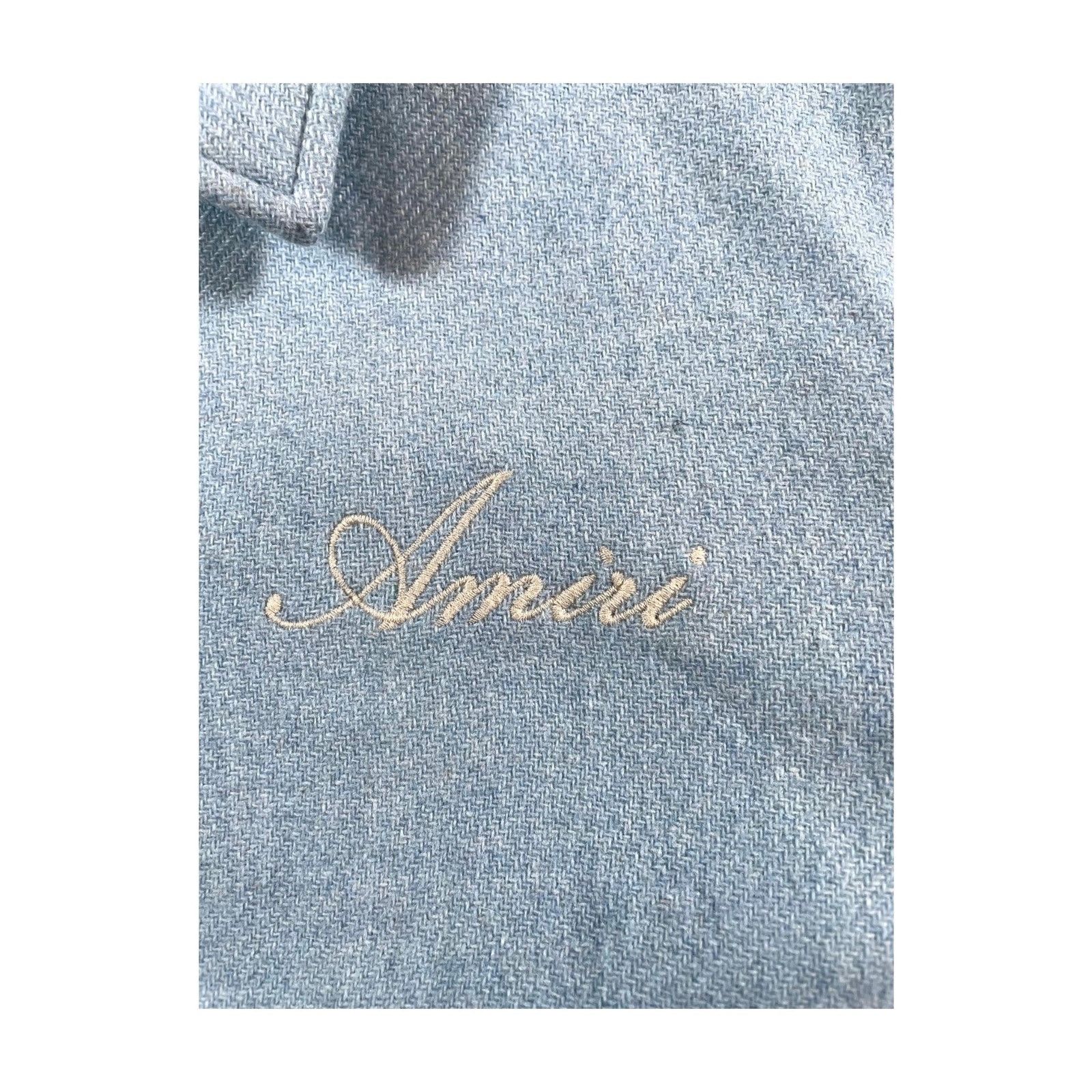 Amiri Amiri "Bone Varsity" Baby Blue Jacket Size US S / EU 44-46 / 1 - 3 Thumbnail